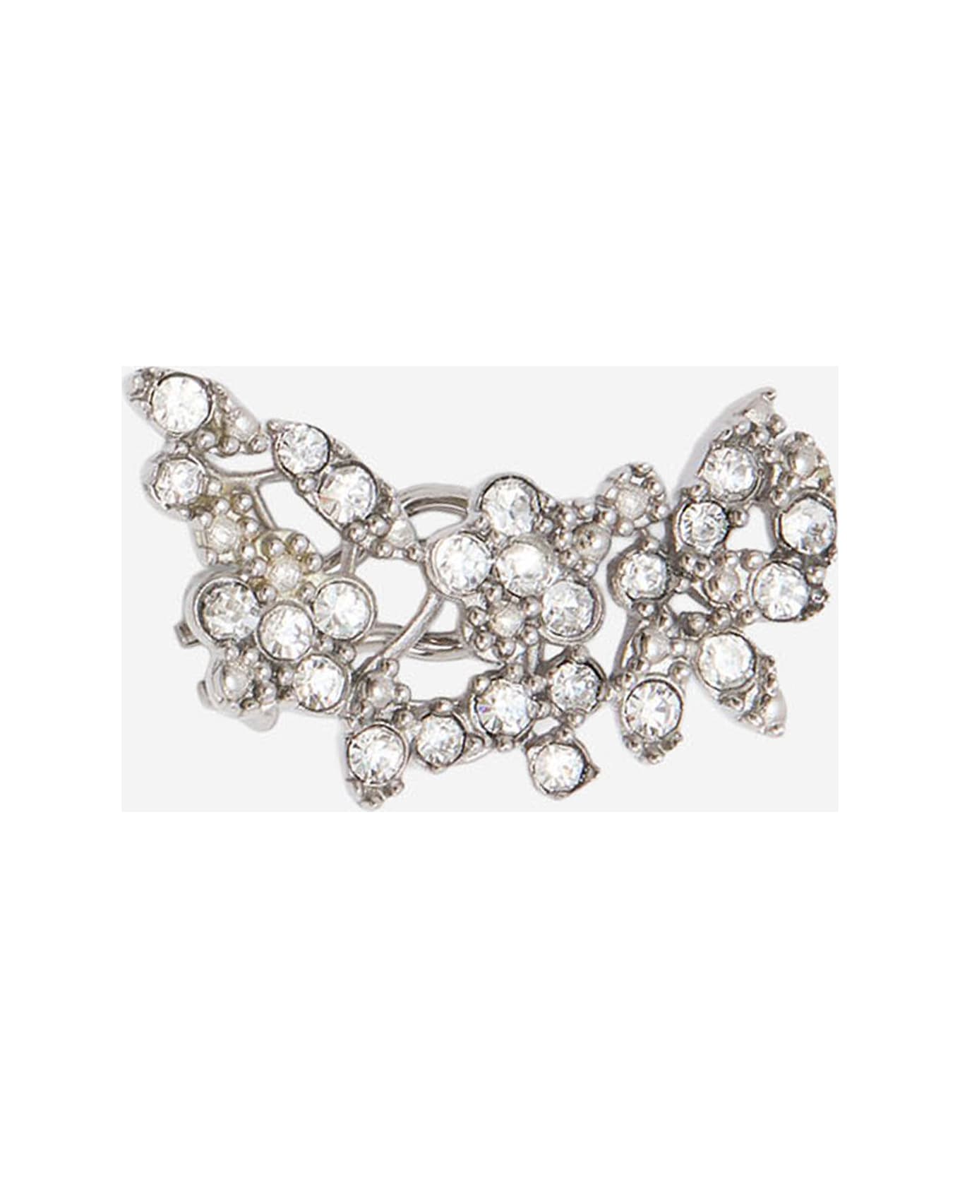 Jil Sander Brass Earrings With Zirconia - Silver