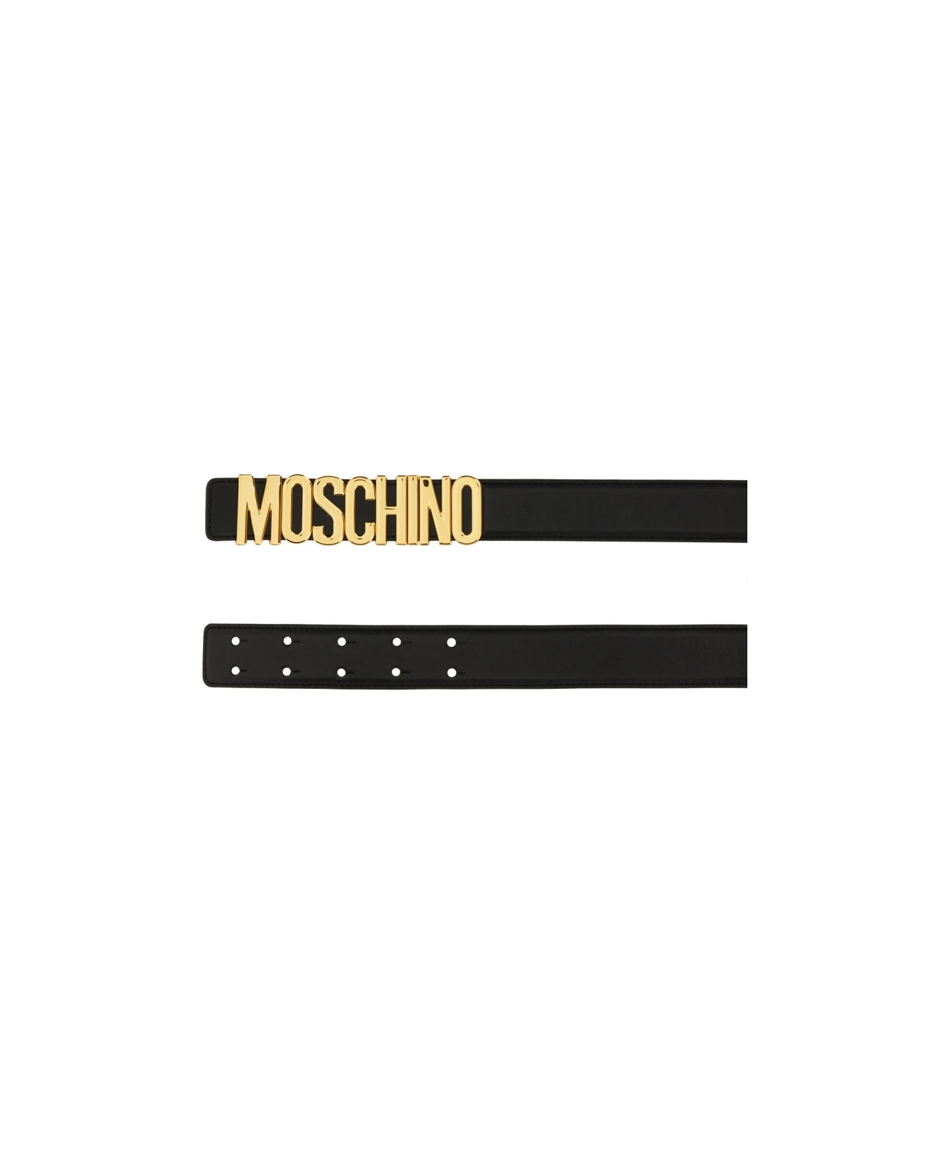 Moschino Cinrua With Logo - BLACK