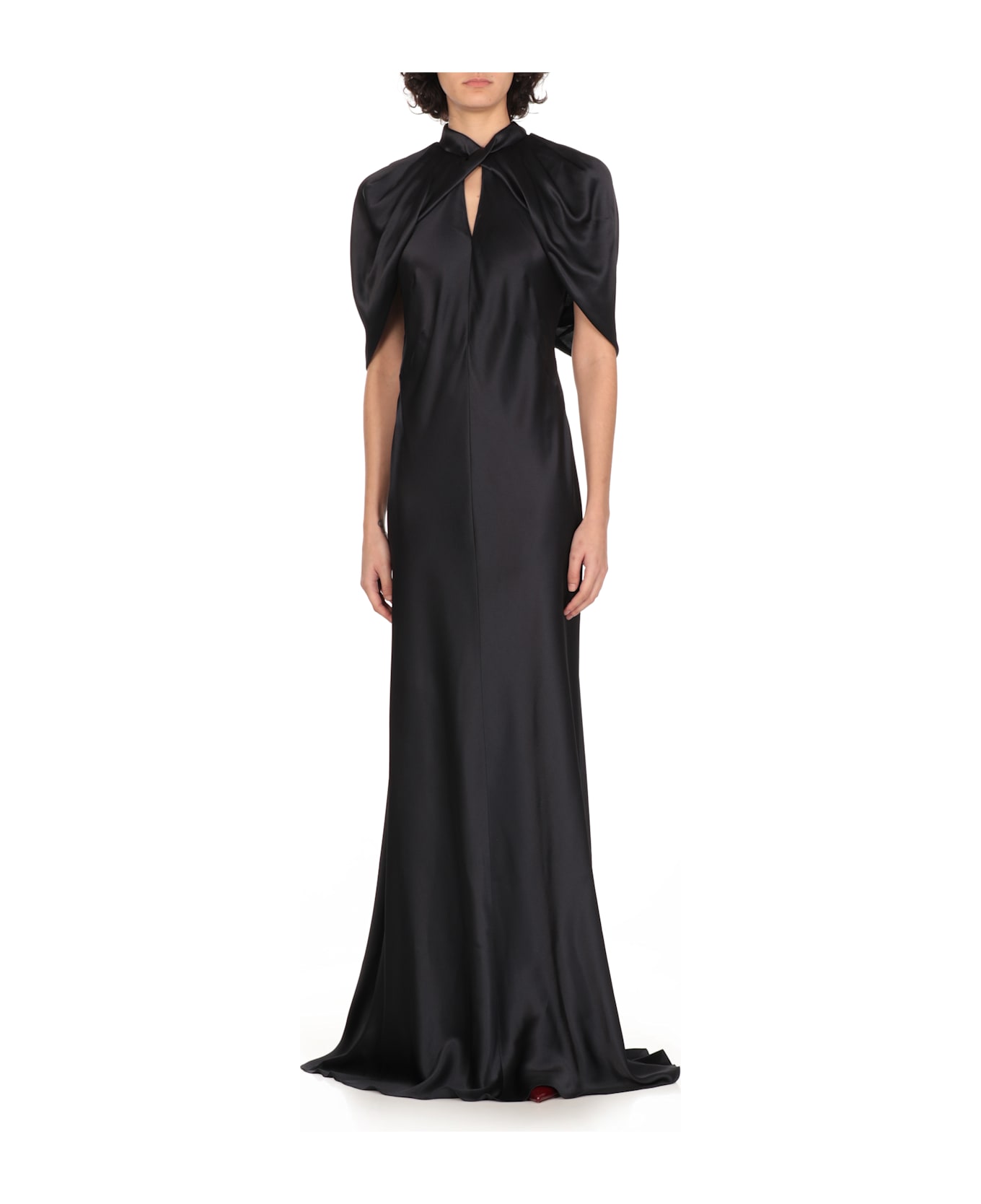 Alberta Ferretti Long Satin Dress - Blue