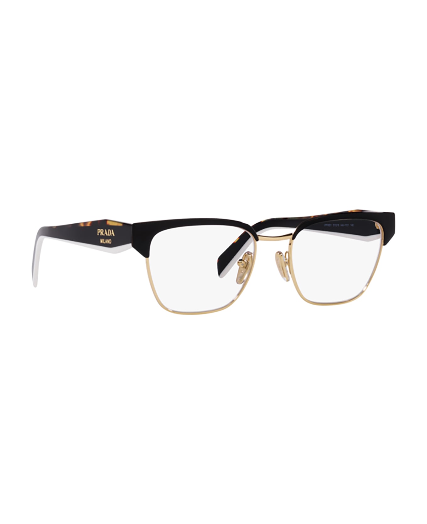 Prada Eyewear Pr 65yv Black / Pale Gold Glasses - Black / Pale Gold