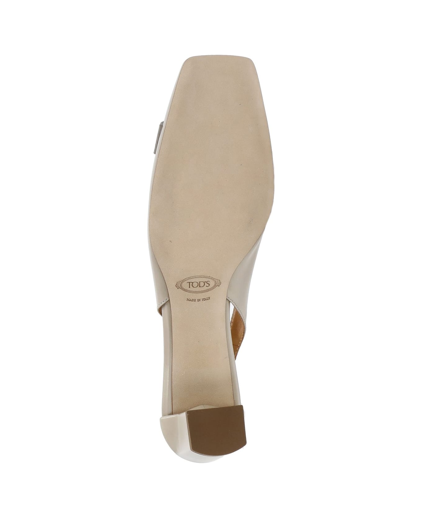 Tod's Leather Sling Back - Beige