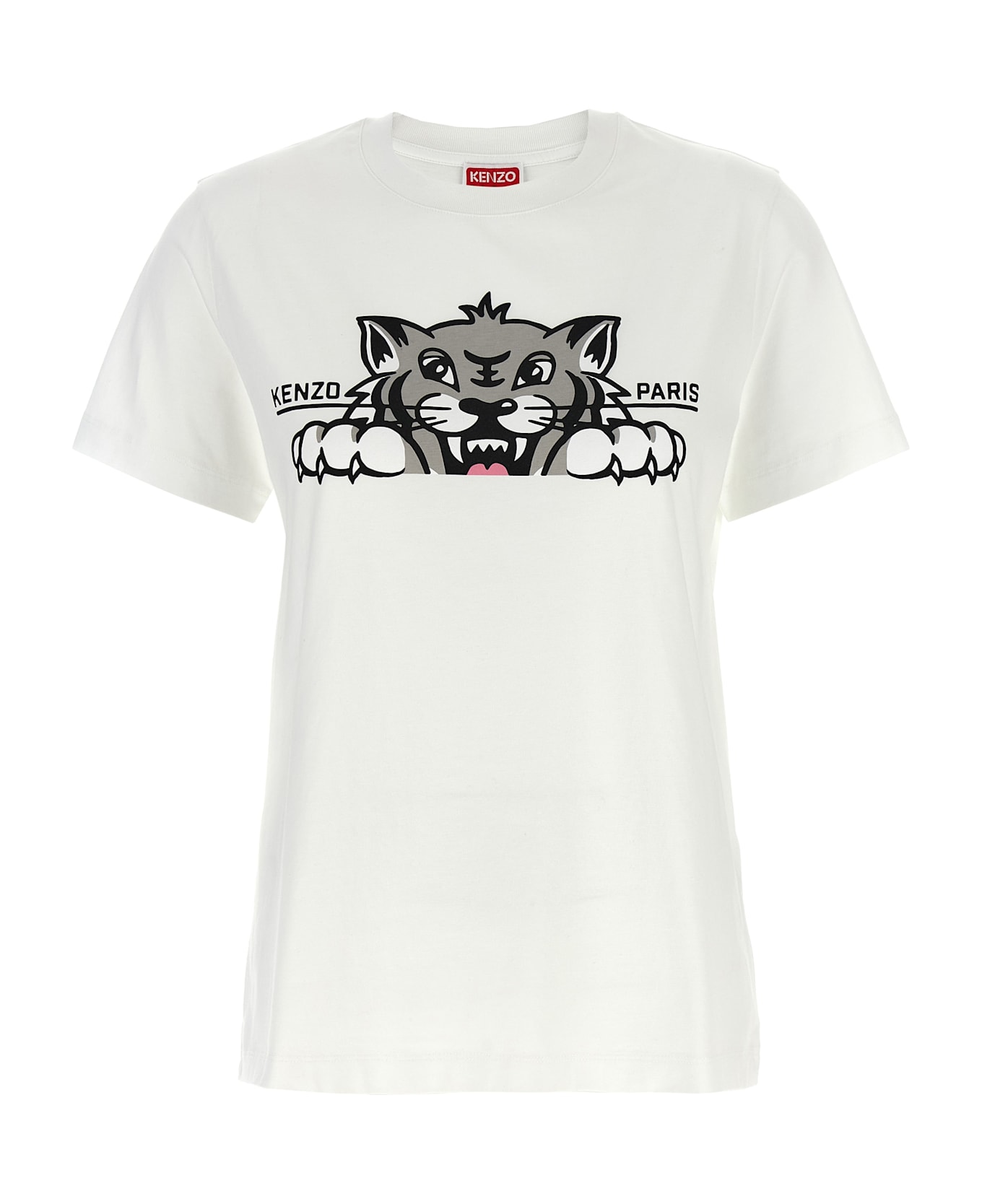 Kenzo 
happy Tiger
 T-shirt - White