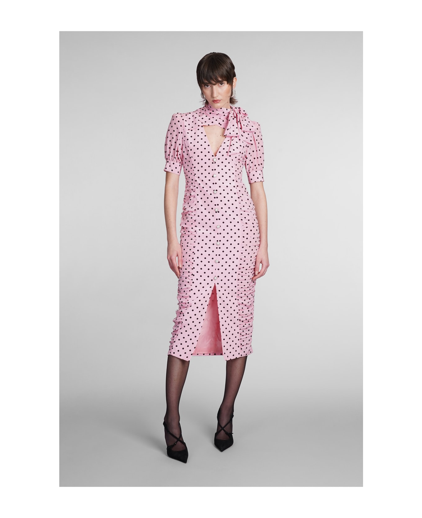 Alessandra Rich Dress - Pink-black