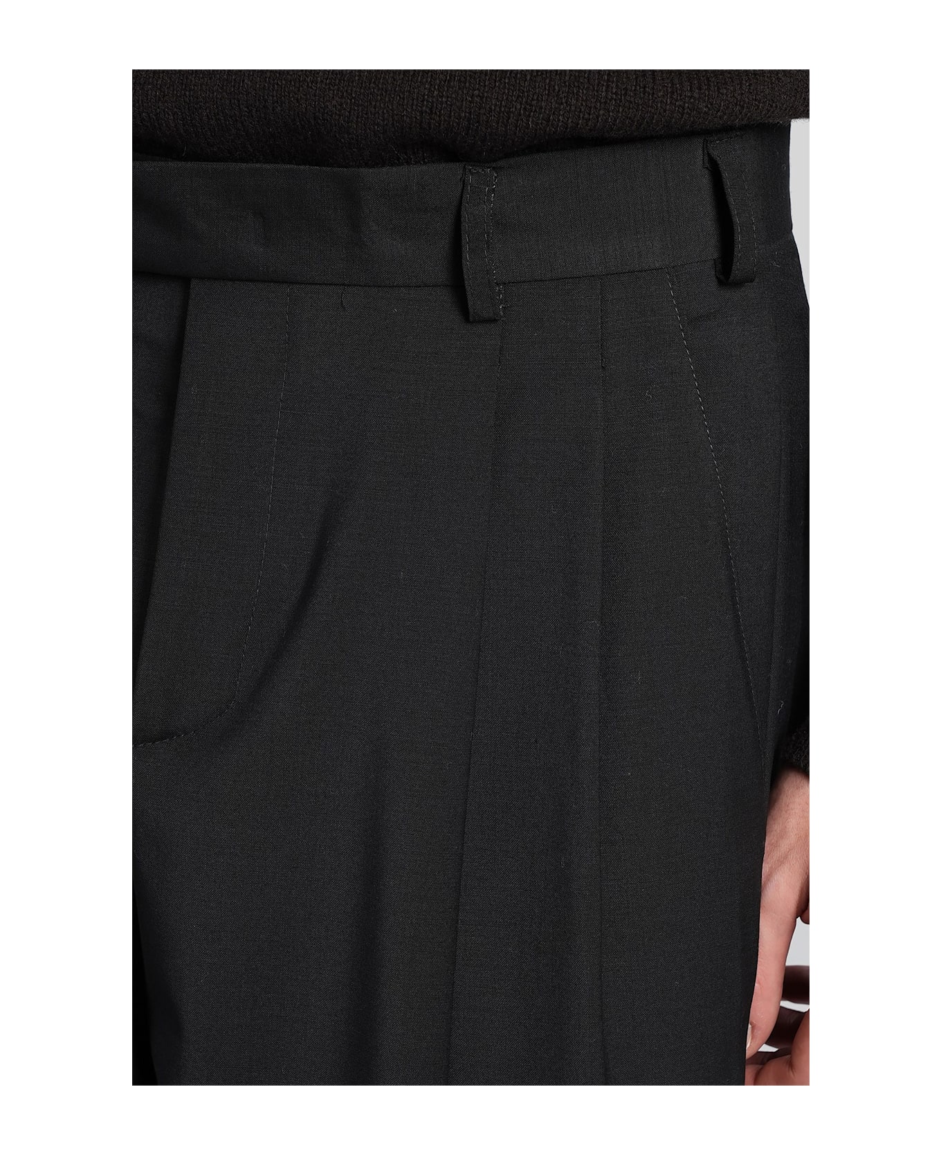 A Paper Kid Pants In Black Wool - black