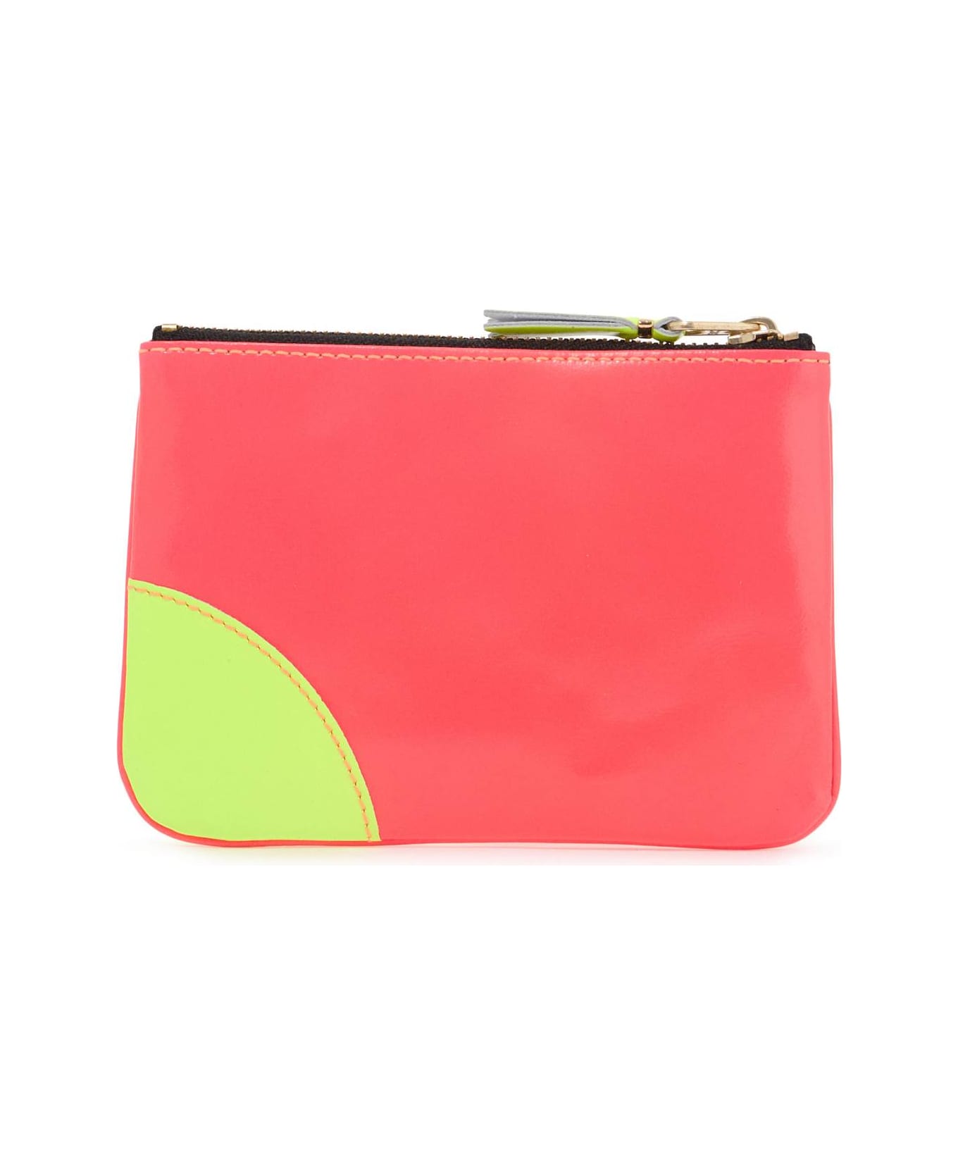 Comme des Garçons Wallet Super Fluo Pouch - LIGHT ORANGE PINK