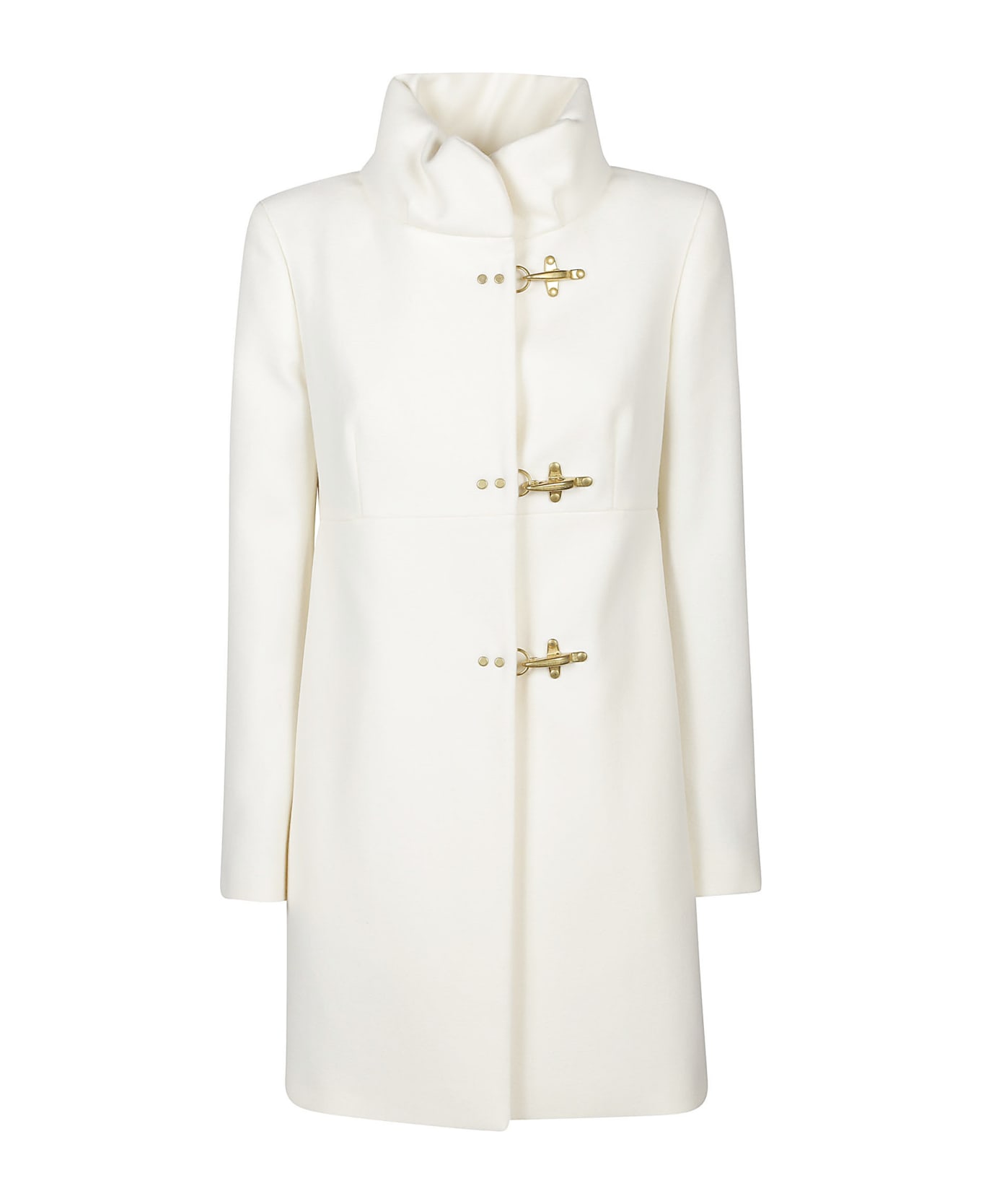 Fay Romantic Coat - Bianco Lana
