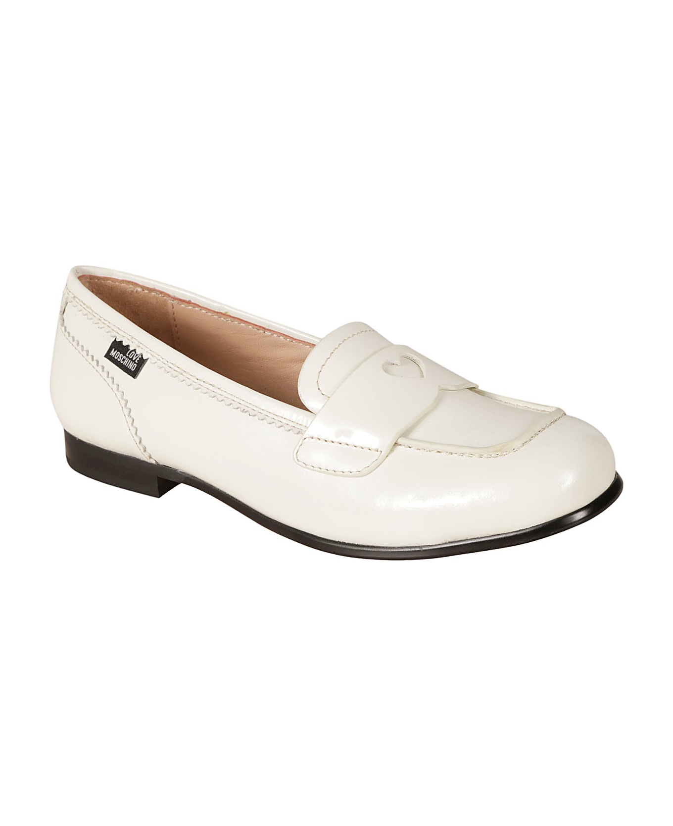 Love Moschino College15 Vernice Loafers - Latte