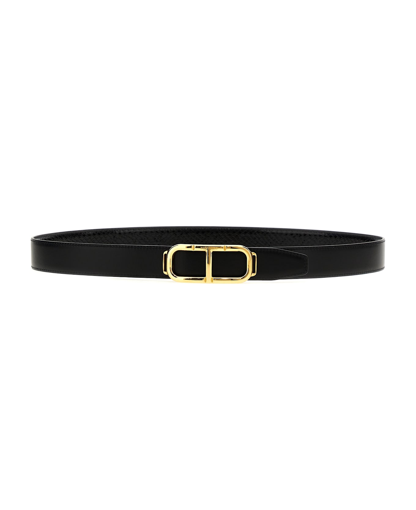 Tom Ford Logo Reversible Belt - Black  