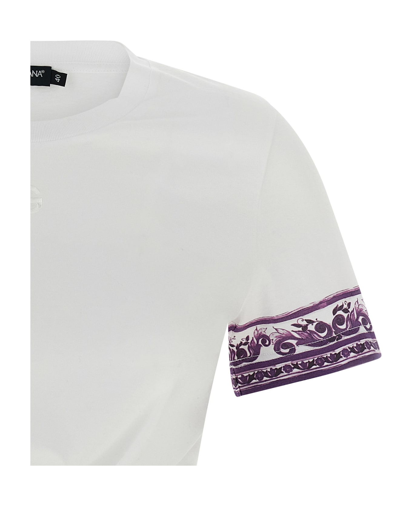Dolce 
Gabbana 
maiolica
 Sleeve T-shirt - Purple