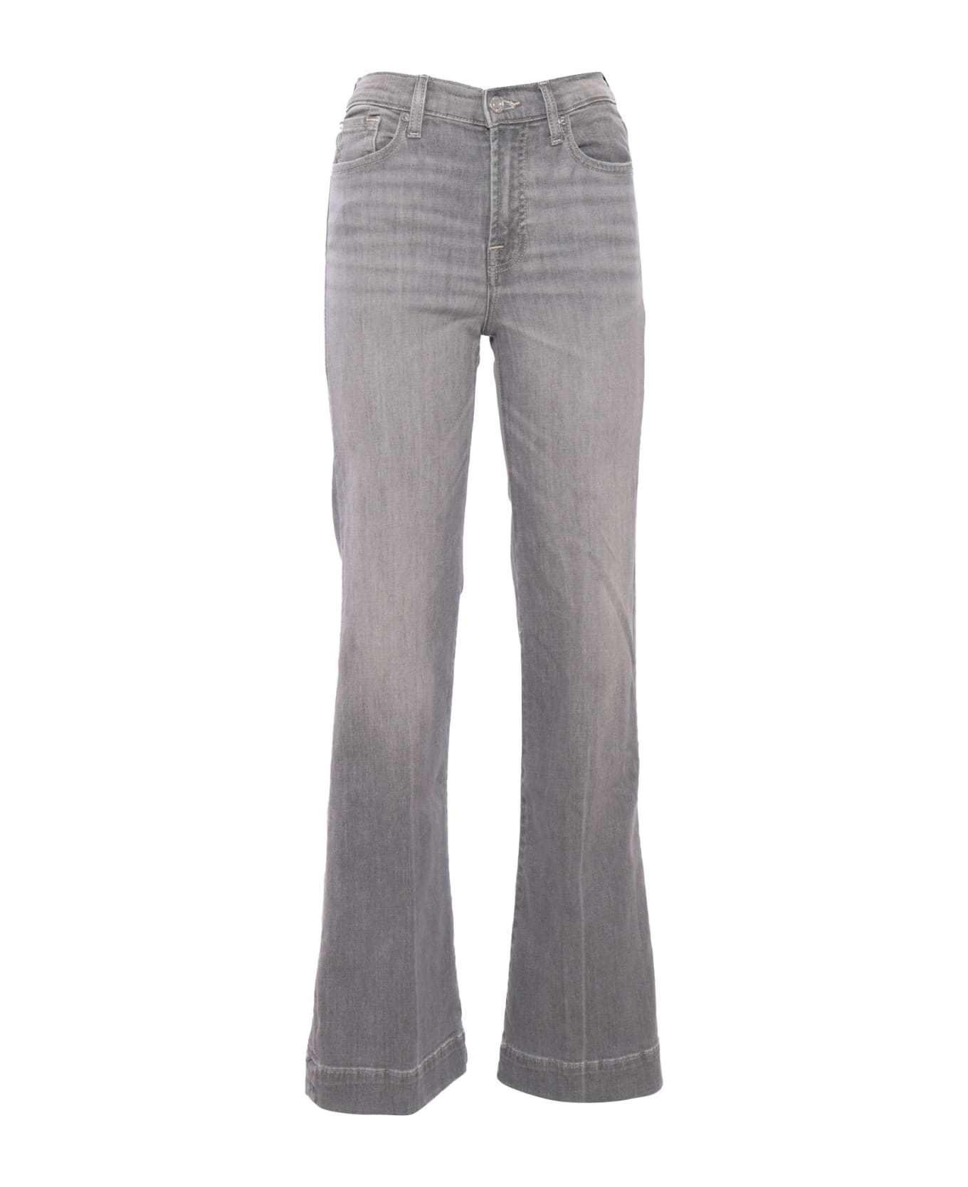 7 For All Mankind Women's Flared Jeans - GREY デニム