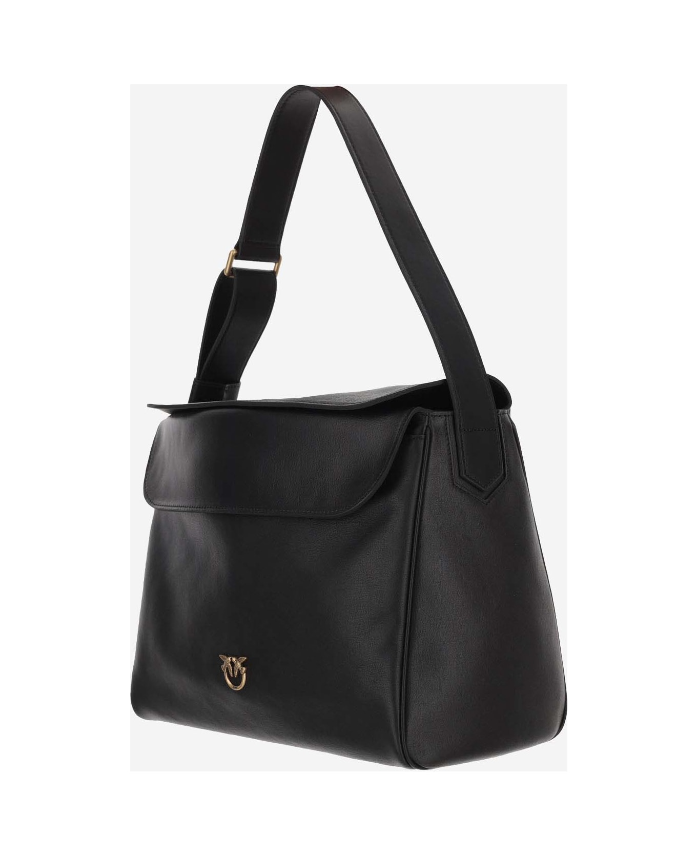 Pinko Leather Hobo Bag - Black