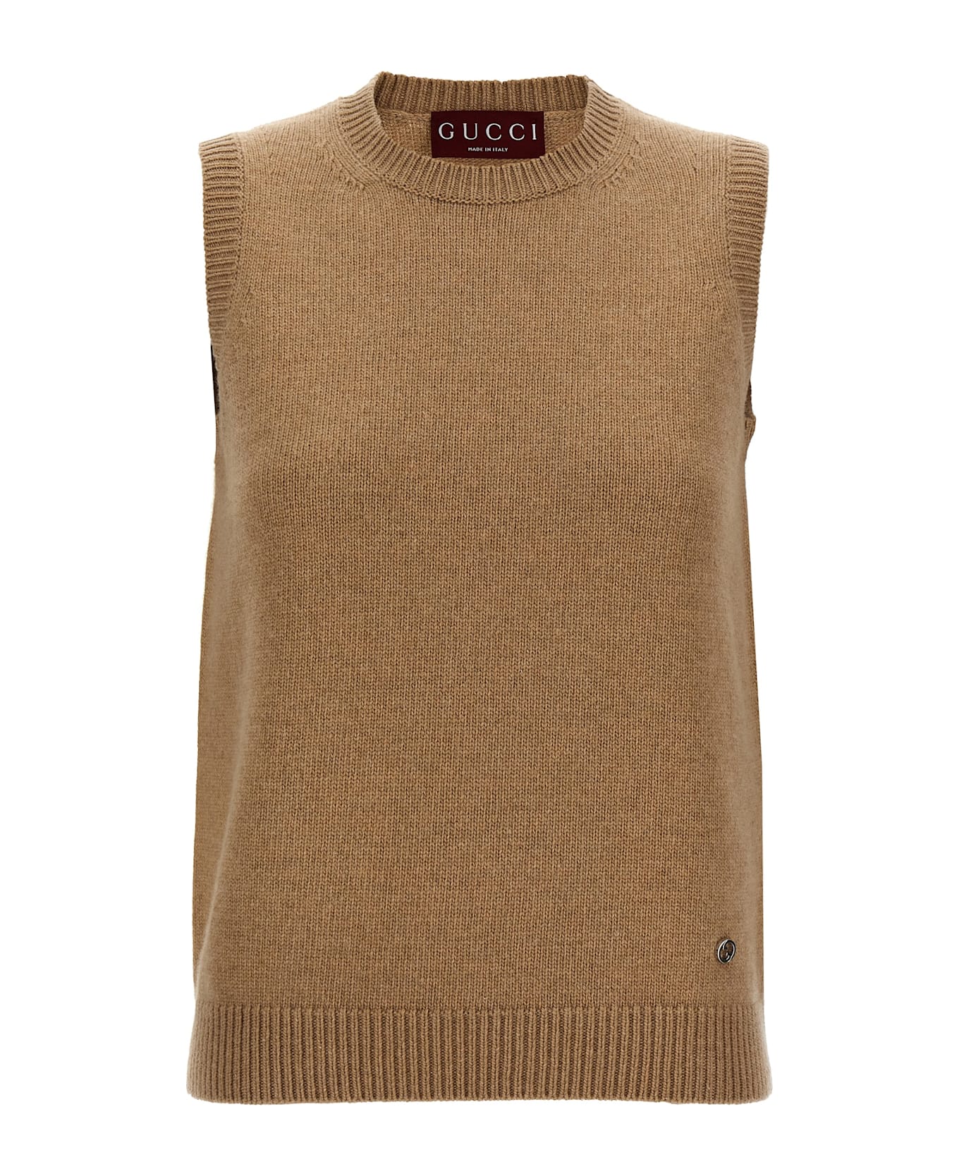 Gucci Logo Plaque Vest - Beige