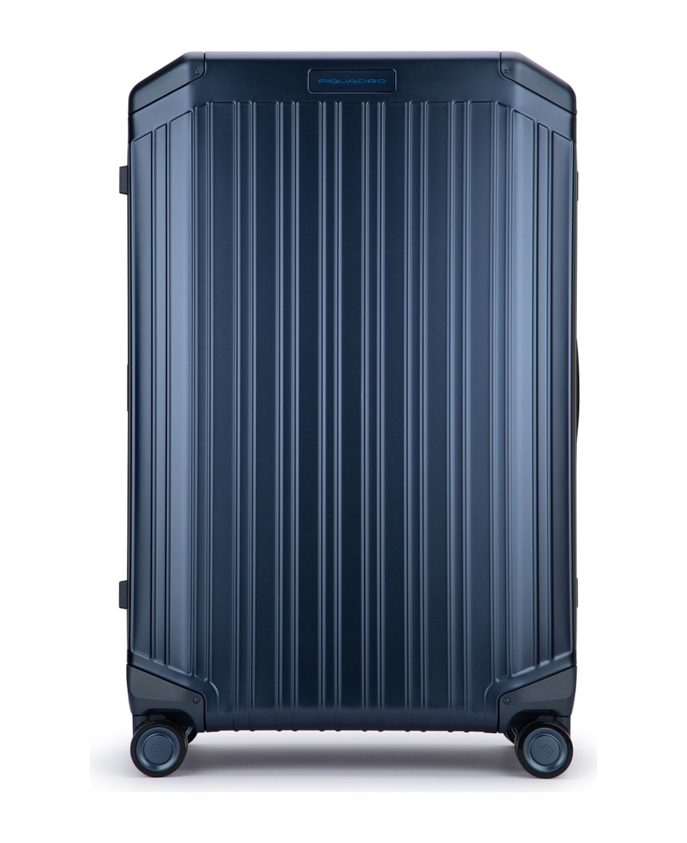 Piquadro Trolley Grande 4 Ruote In Alluminio E Pelle - BLU2