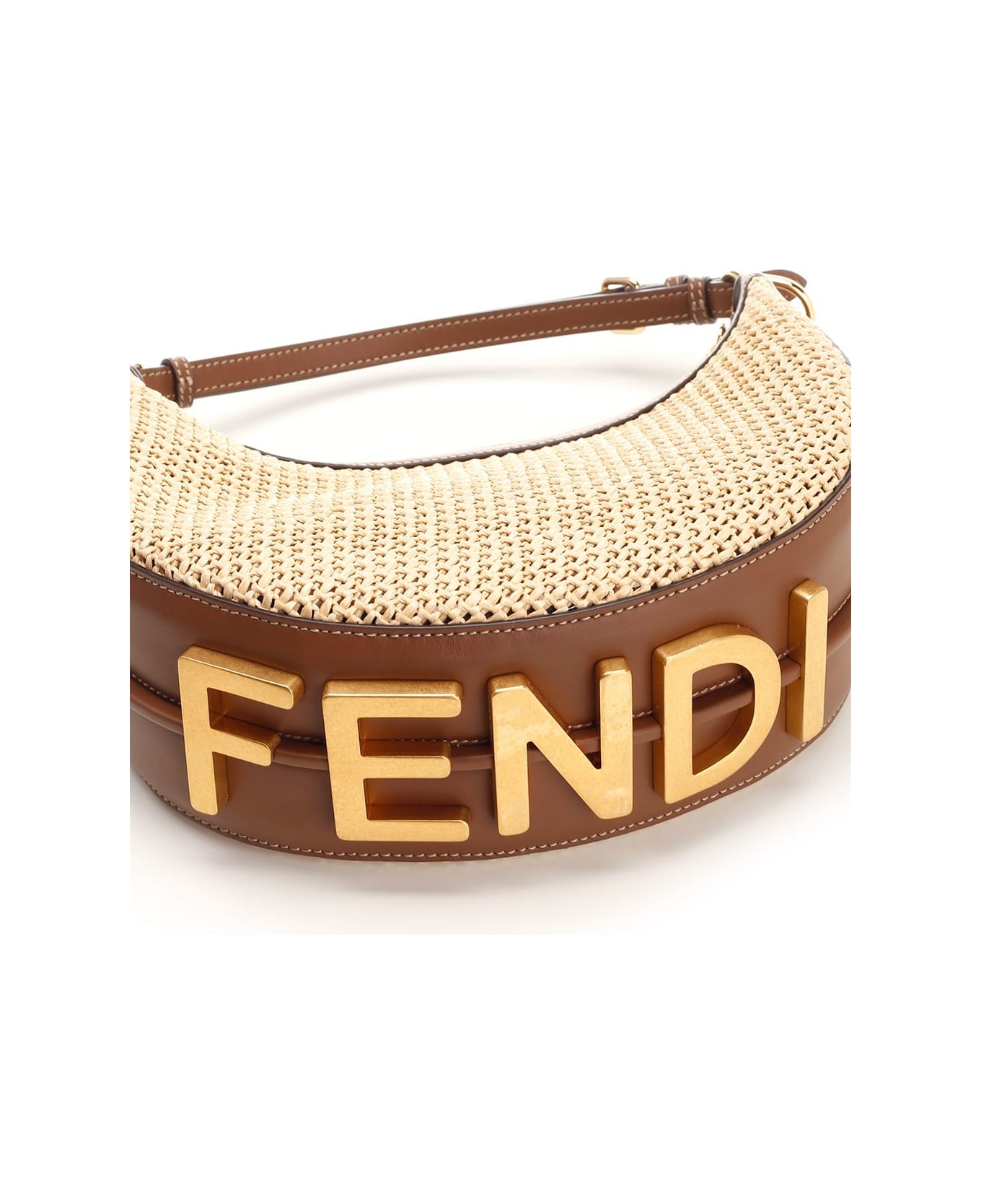 Fendi "fendigraphy" Small Hobo Bag - Beige