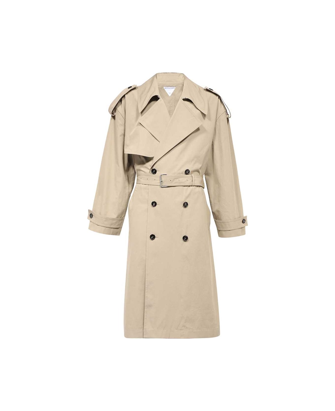 Bottega Veneta Trench Buttoned Coat - SAND