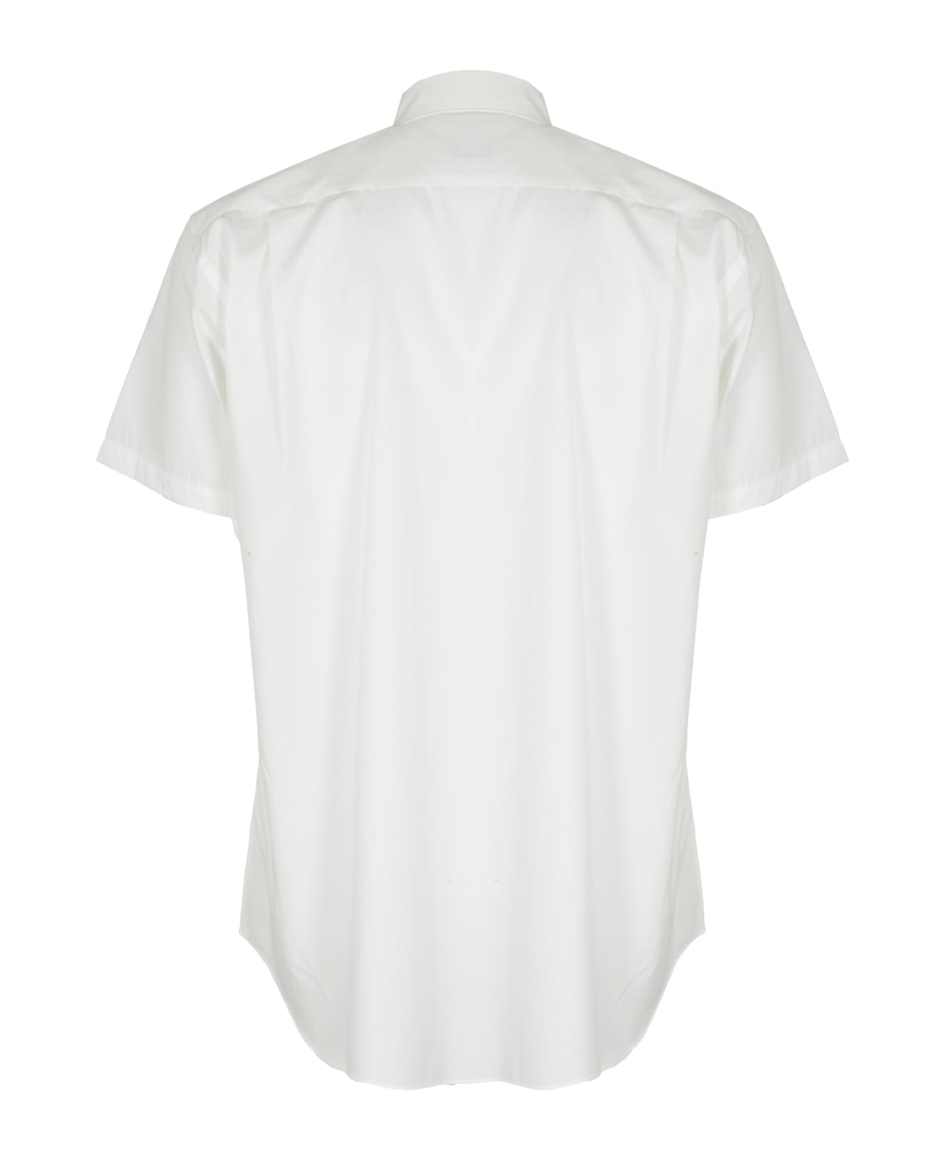 Comme des Garçons Shirt Mens Shirt Woven - White X Print