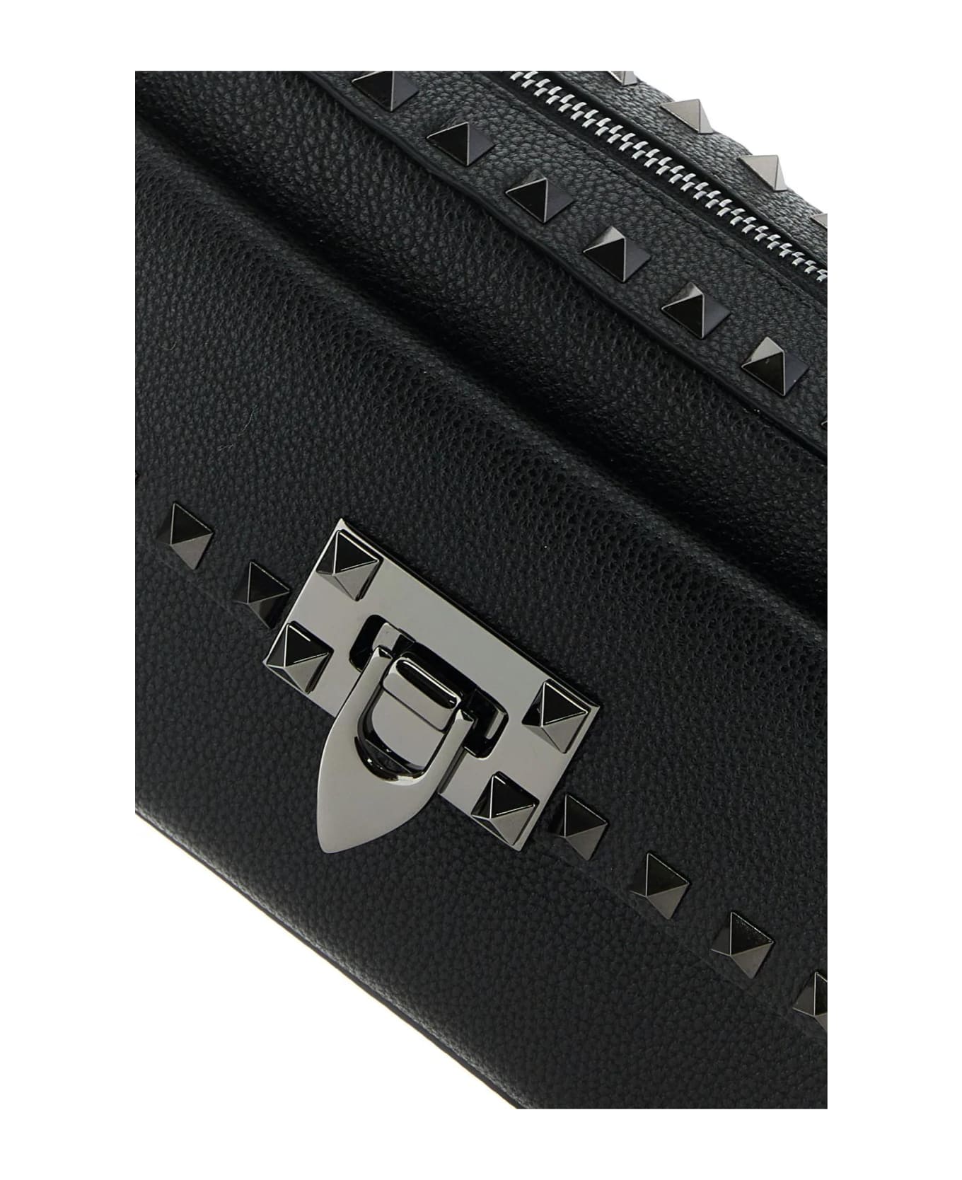 Valentino Garavani Black Leather Rockstud Crossbody Bag - NERO ショルダーバッグ