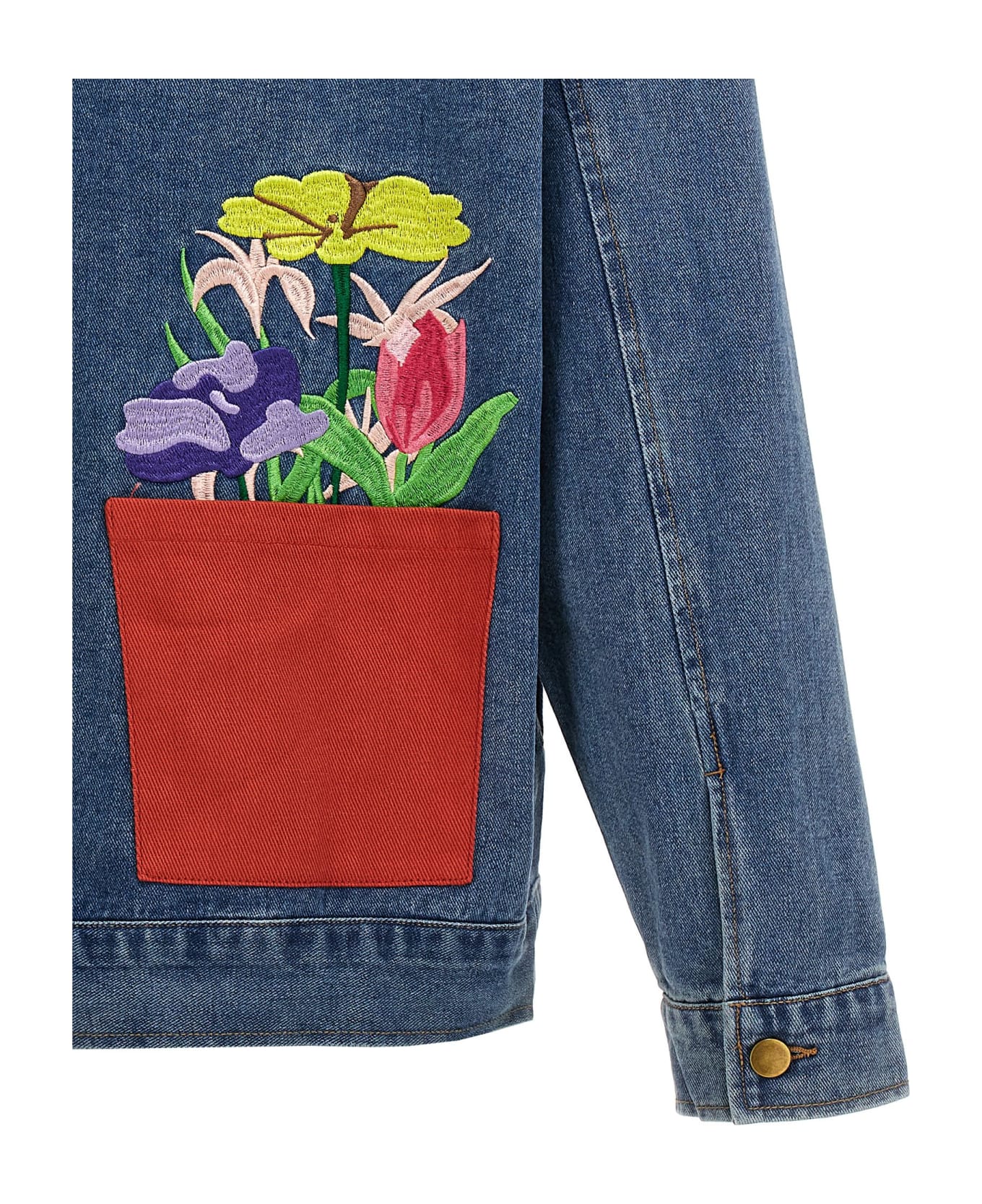 Kidsuper 'flower Pots' Jacket - Blue