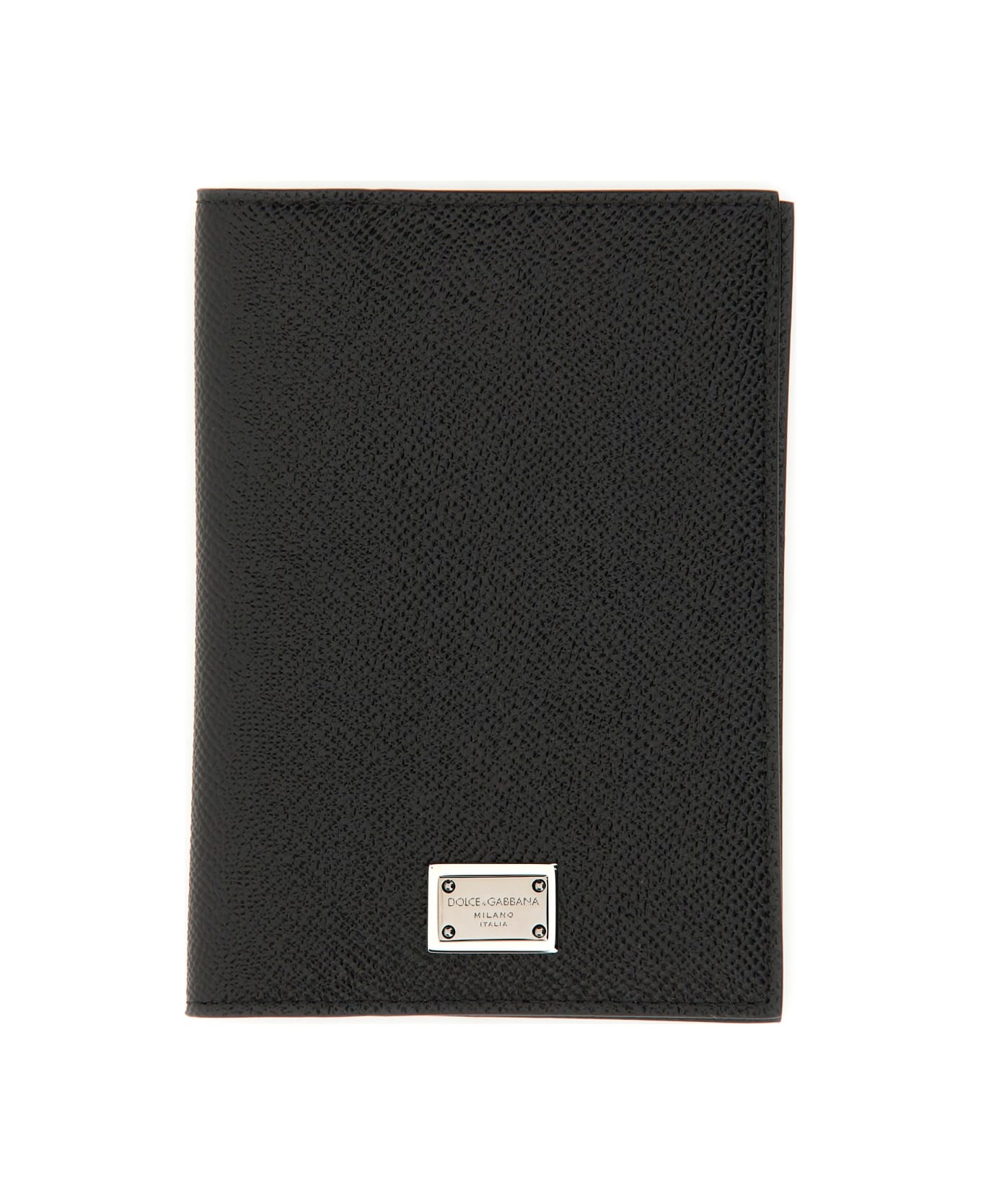 Dolce 
Gabbana Leather Passport Holder - BLACK