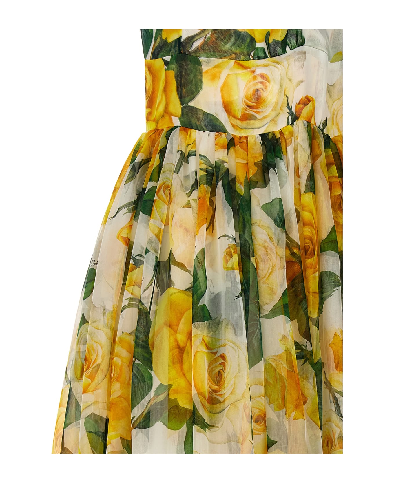 Dolce & Gabbana 'rose Gialle' Dress - Yellow