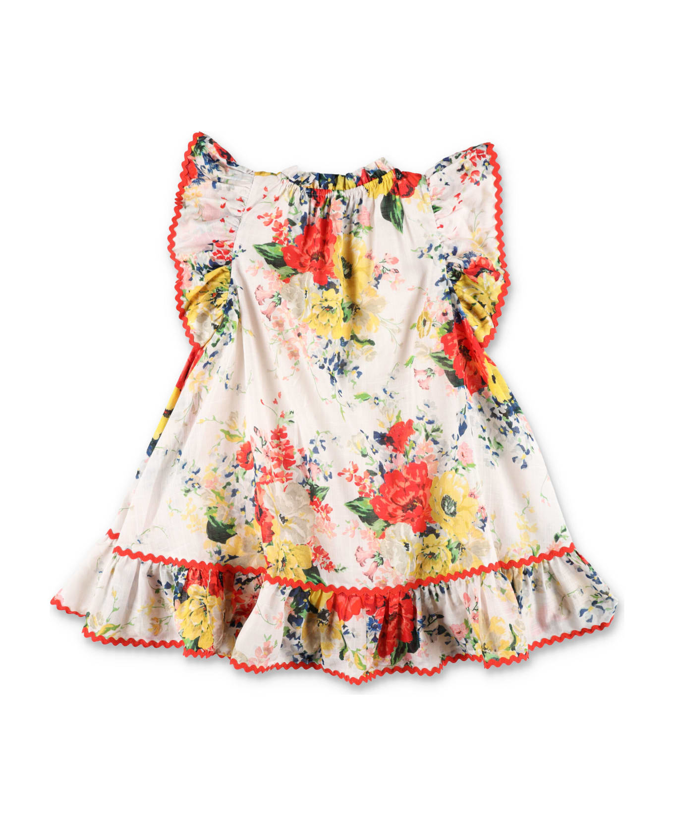 Zimmermann Alight Frill A-line Dress - IVORY FLORAL ワンピース＆ドレス
