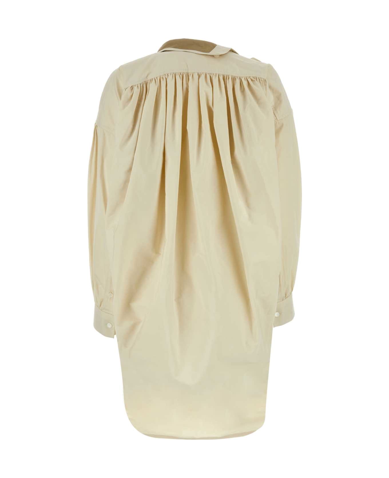 Bottega Veneta Cotton Blend Shirt Dress - SAND ワンピース＆ドレス