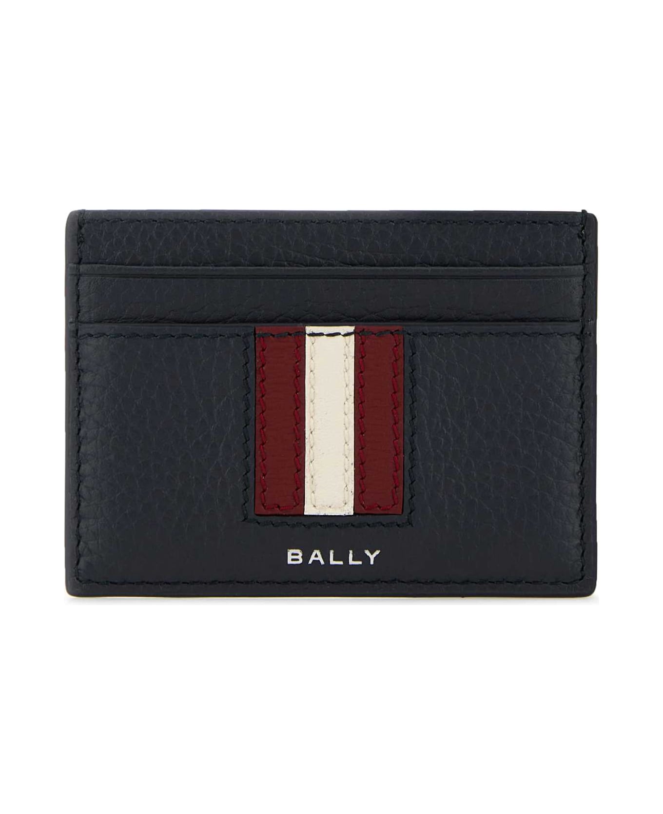 Bally Blue Leather Card Holder - BLACK