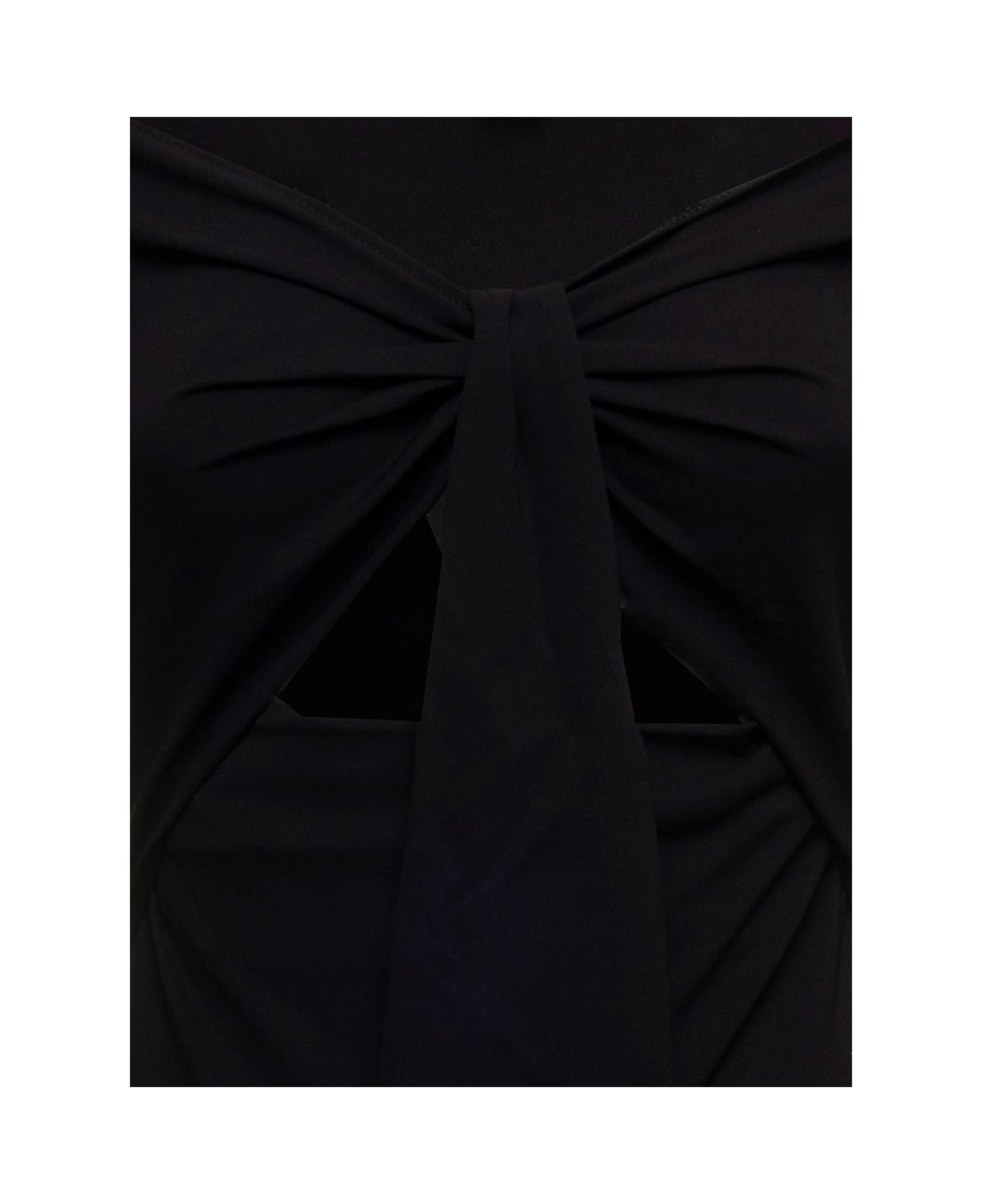 Alexander McQueen Black Stretch Fabric Body With Cut Out Inserts Alexander Mcqueen Woman - Black