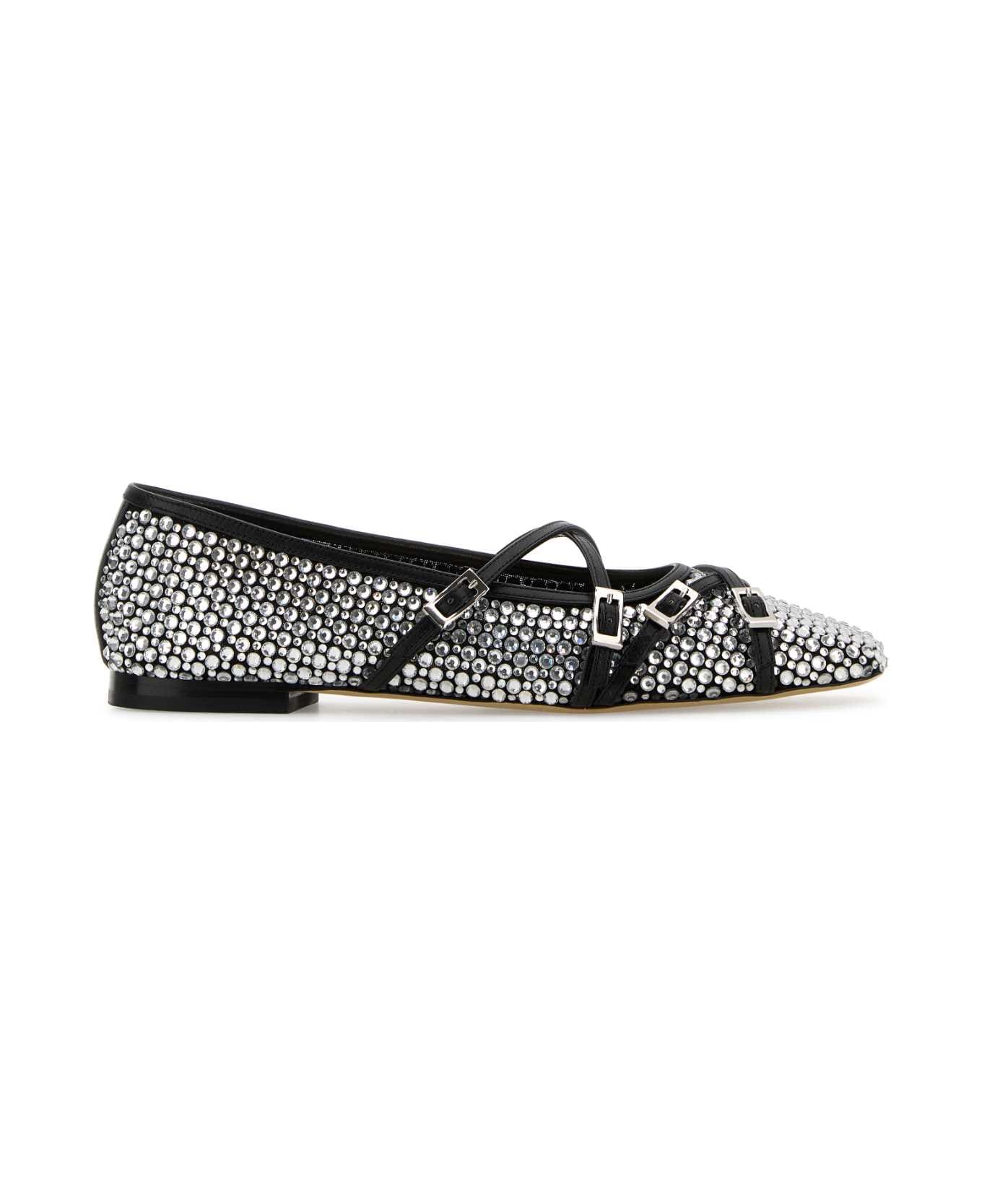 Mach 
Mach Embellished Fabric Ballerinas - BLACK