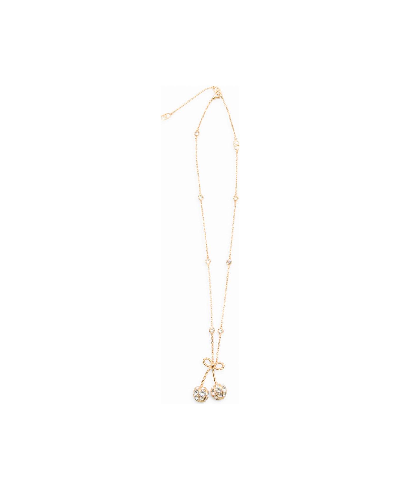 Valentino Garavani Gold Metal Necklace - ORO/CRYSTAL
