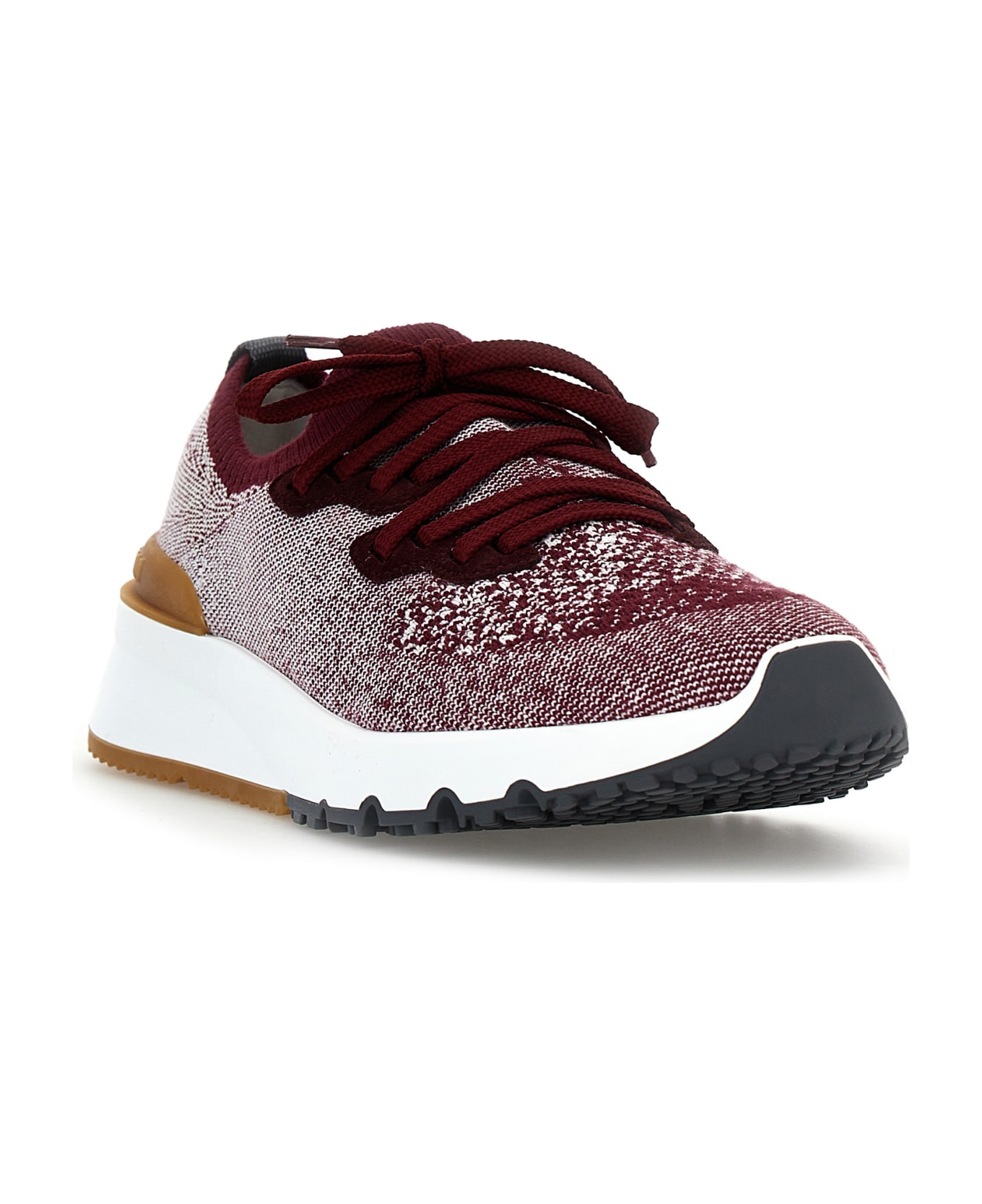 Brunello Cucinelli Knitted Sneakers - Bordeaux