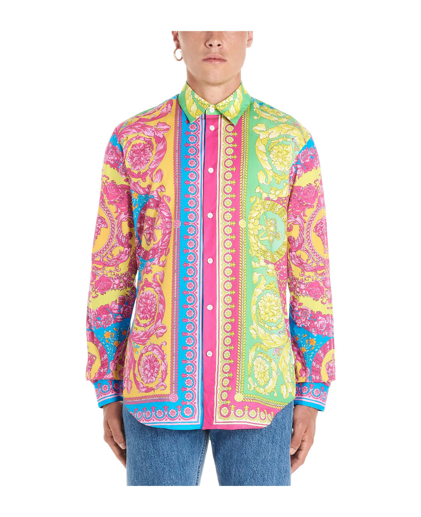 Versace 'barocco Fluo' Shirt | italist, ALWAYS LIKE A SALE