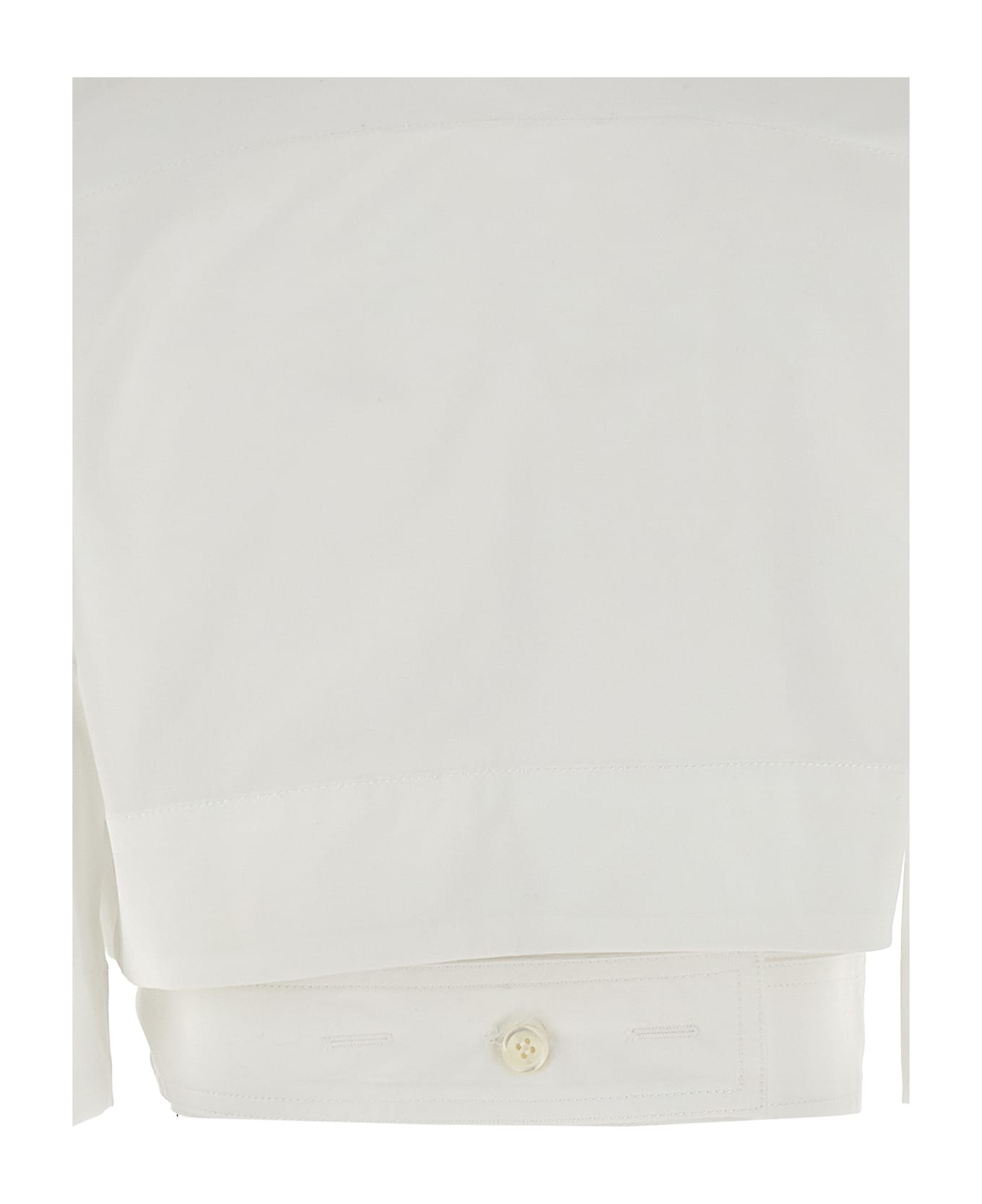 Jacquemus 'la Chemise Courte Bari' Cropped Shirt - White