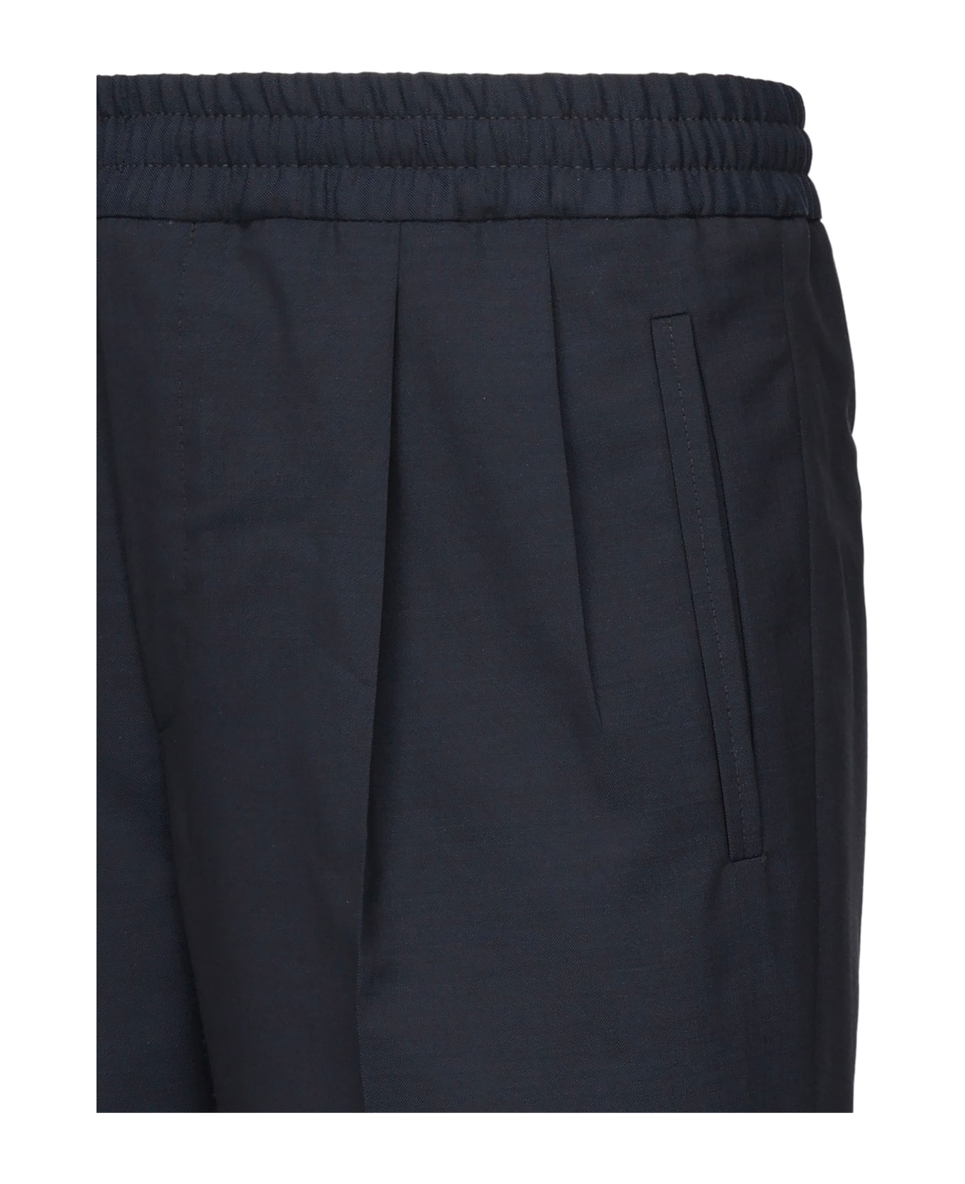 Zegna Jogger Trousers In Wool Blend - Blue navy