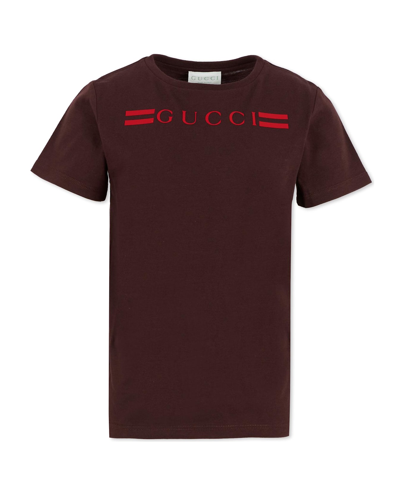 Gucci Brown T-shirt For Kids With Logo - Brown