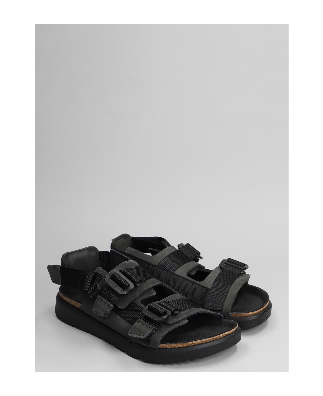 Birkenstock Shinjuku Flats In Black Leather - BLACK
