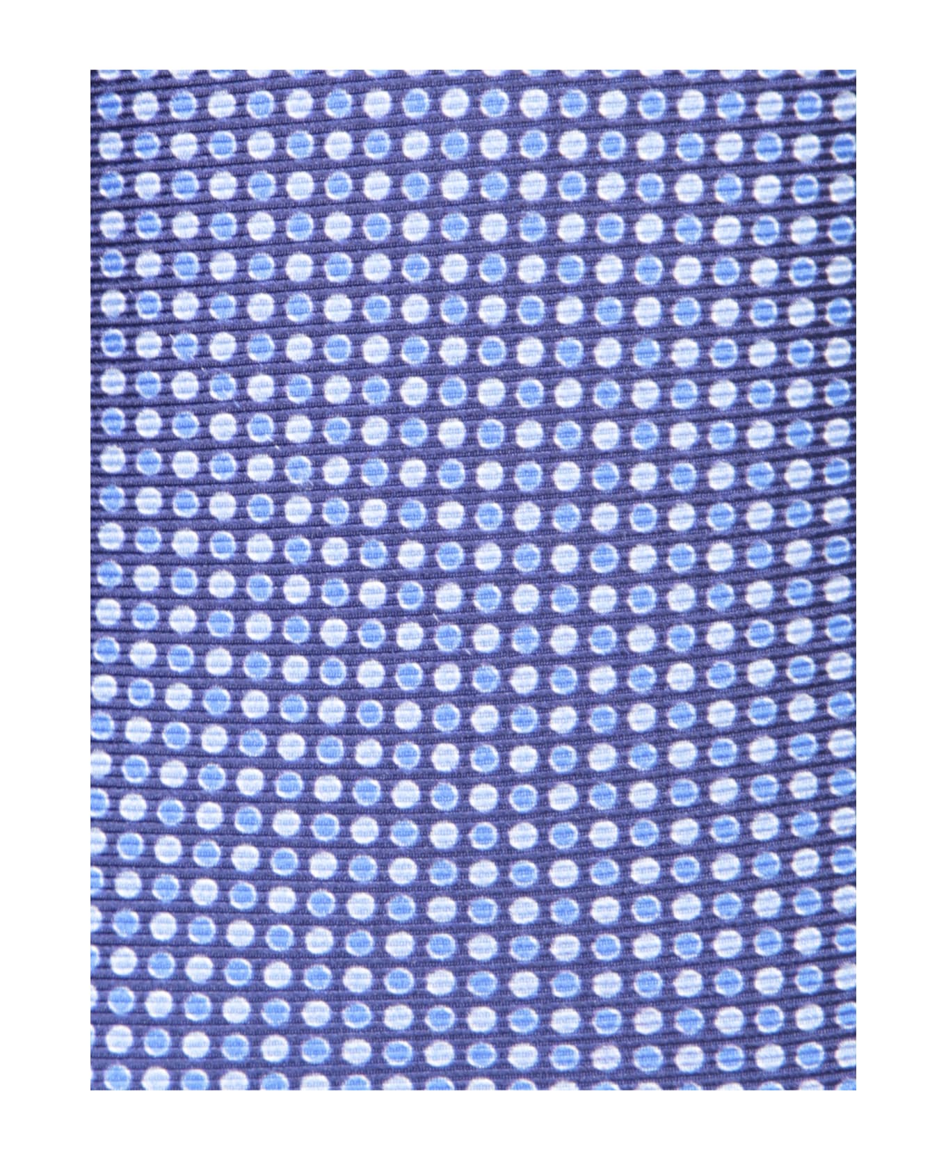 Kiton Blue Polka Dot Micro-pattern Tie - Blue
