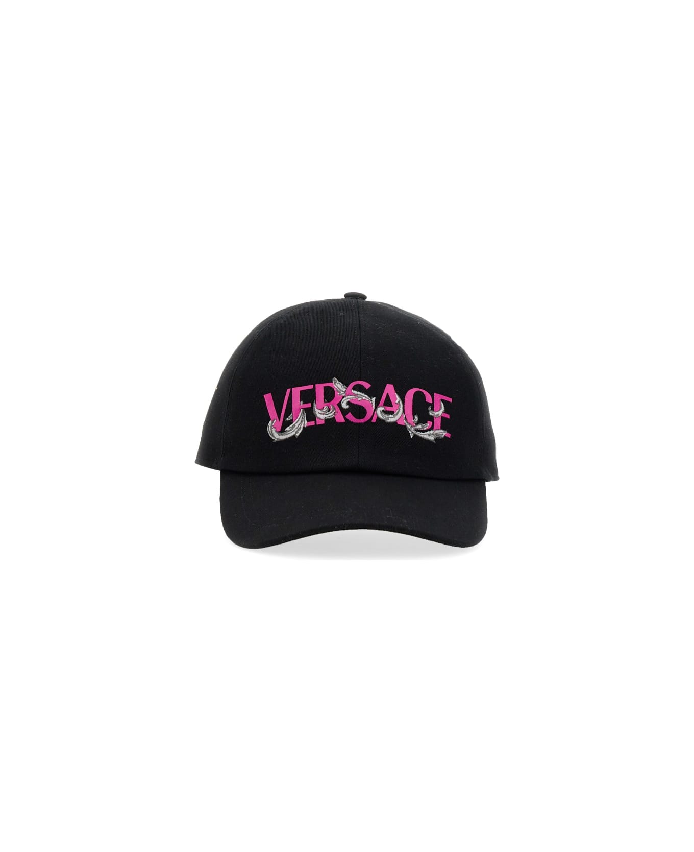 Versace Baseball Hat With Logo - BLACK