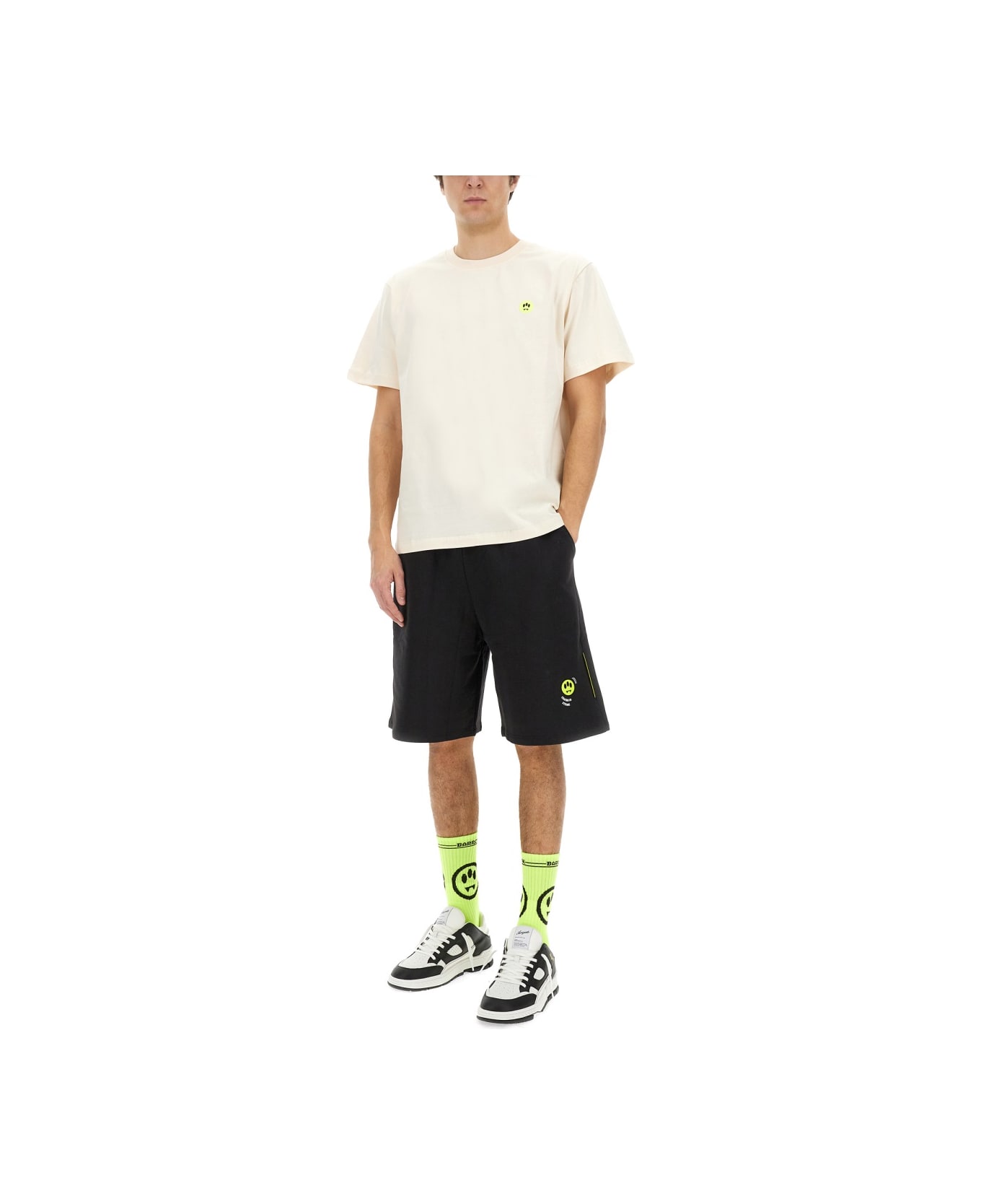 Barrow Dpp T-shirt With Print - Vanilla