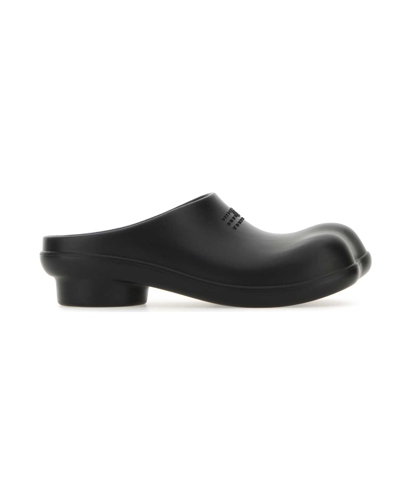 MM6 Maison Margiela Black Rubber Slippers - BLACK