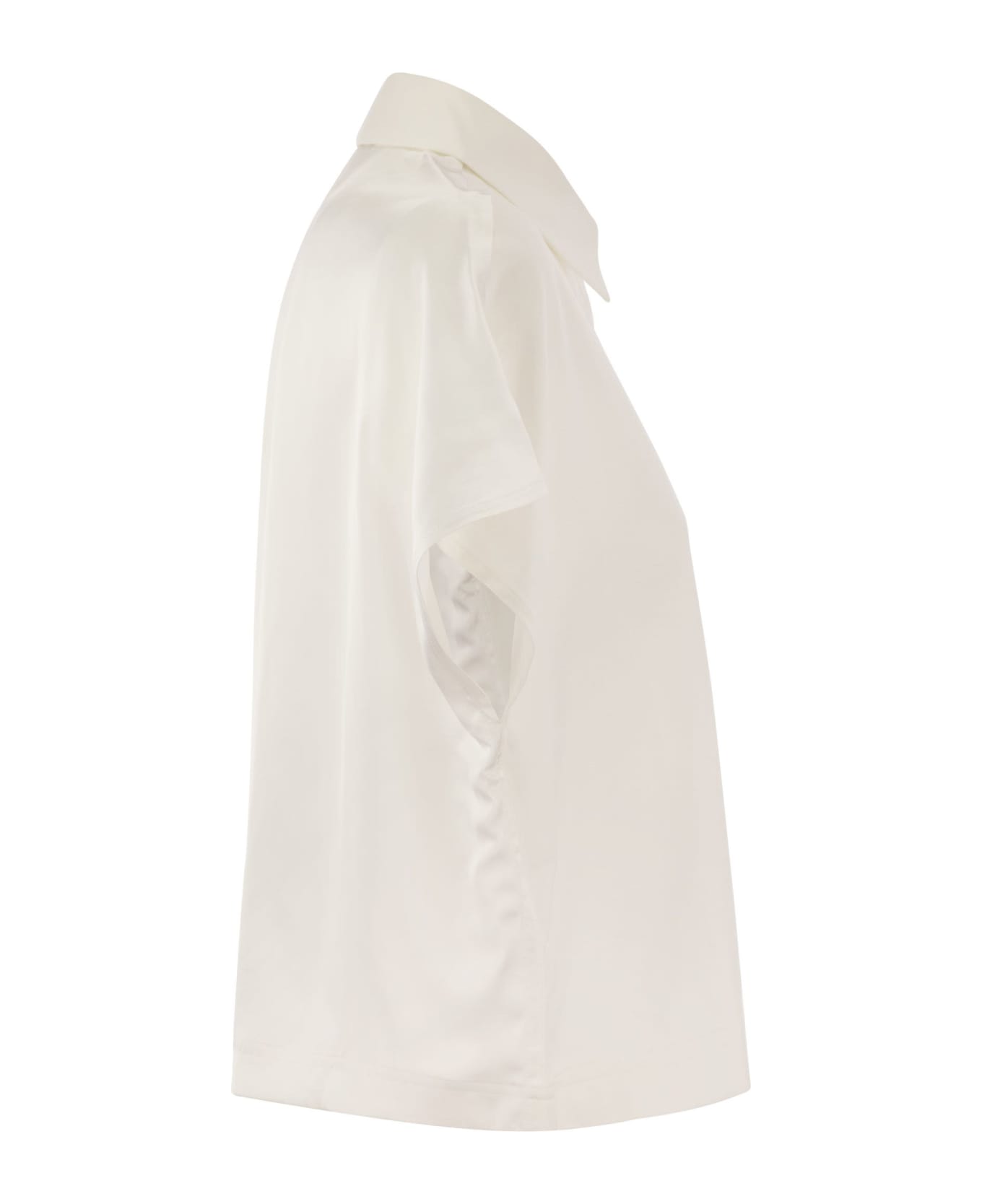 Fabiana Filippi Cotton Cropped Polo Shirt - White