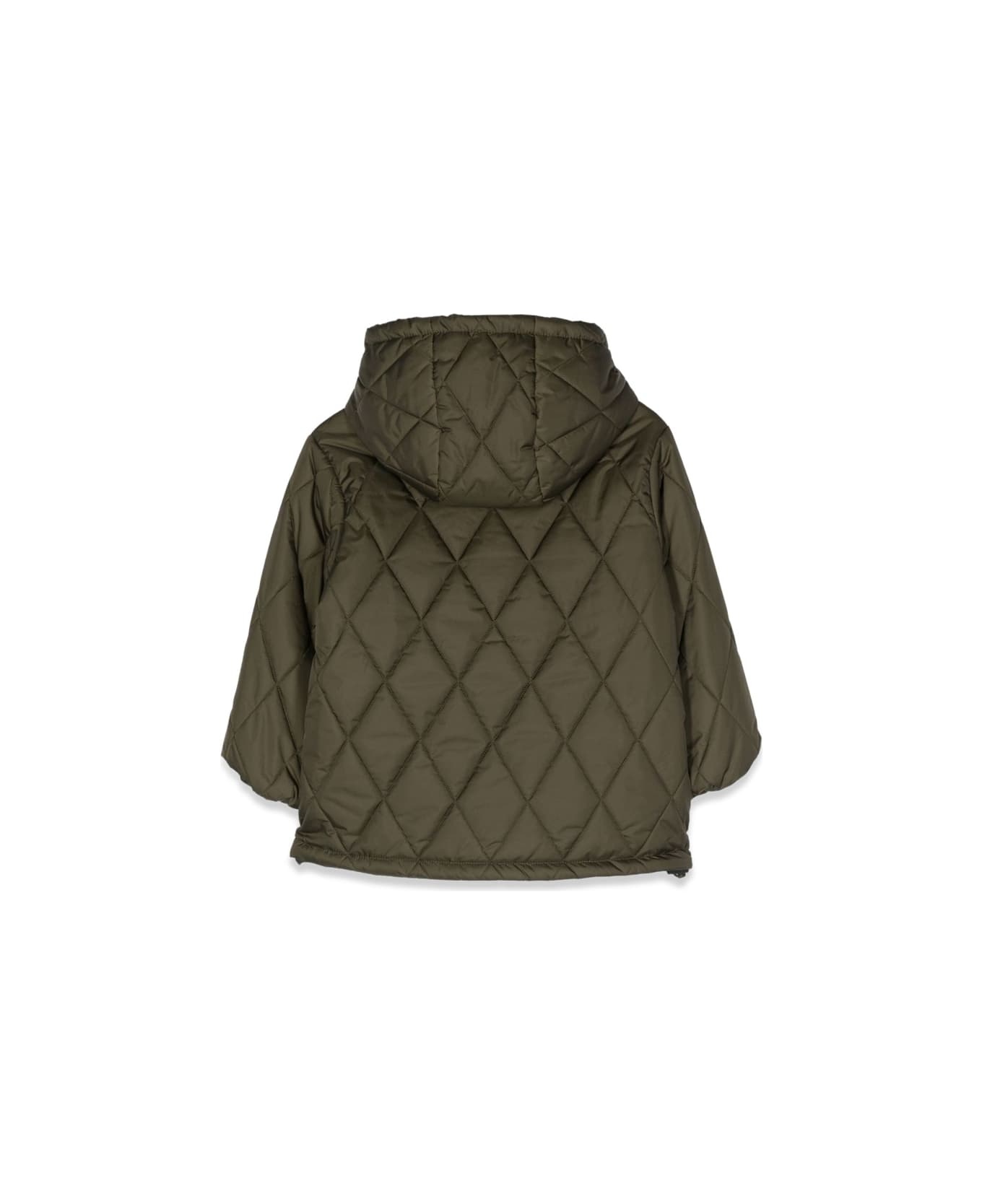 Aspesi Quilted Down Jacket With Hood - MILITARY GREEN