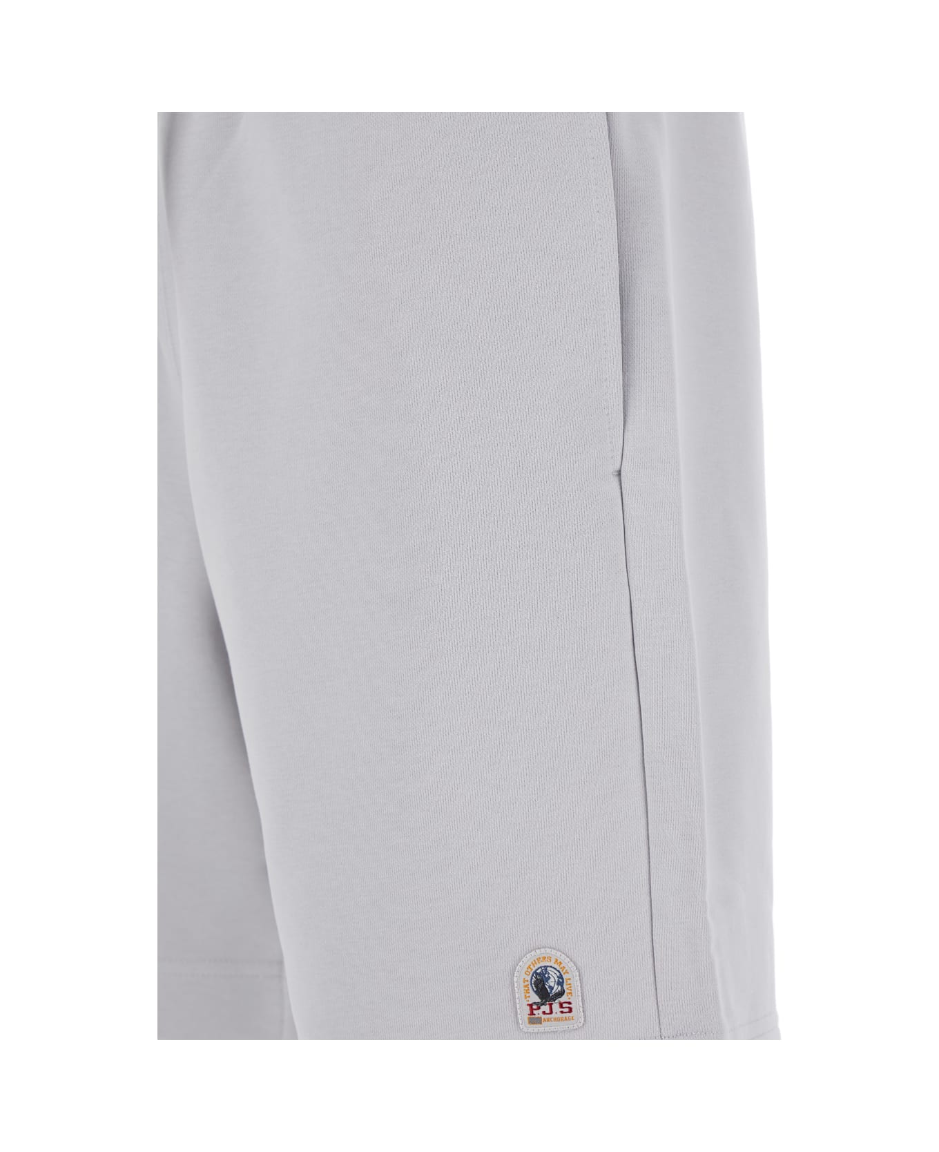 Parajumpers 'cairo' Grey Shorts With Drawstring Waist And Logo Patch On The Front In Cotton Blend Man - Grey