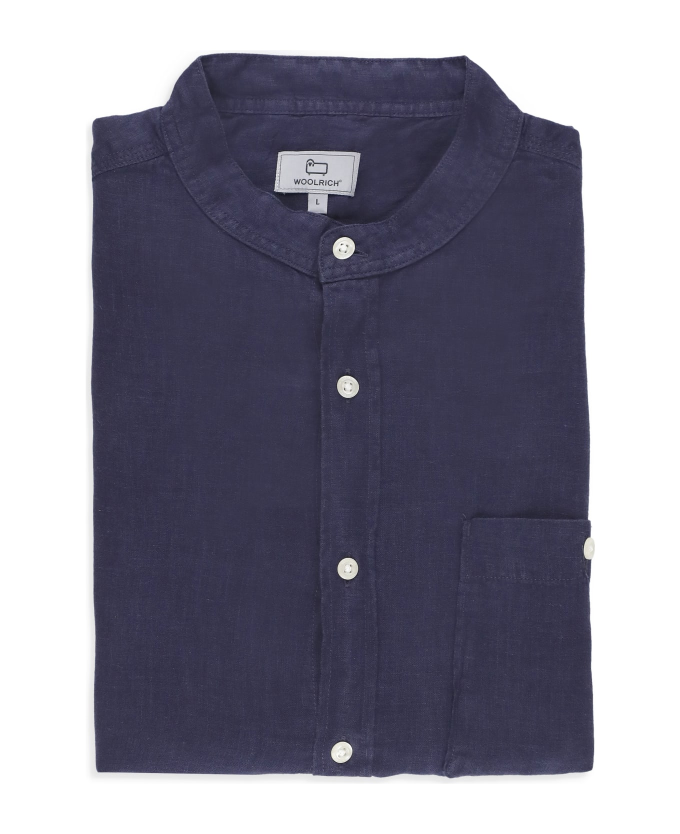 Woolrich Linen Shirt - NAVY