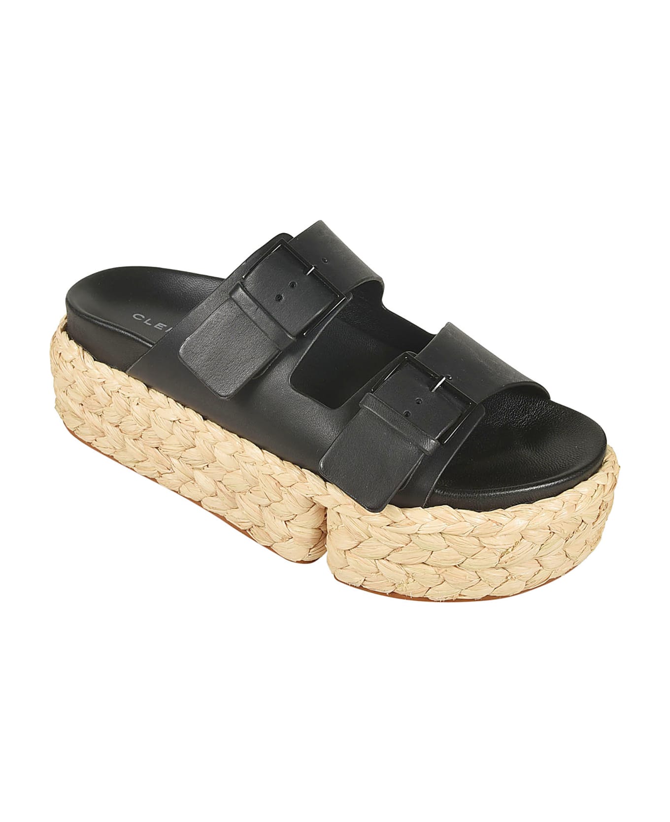 Clergerie Qiana Wedge Sandals - Black