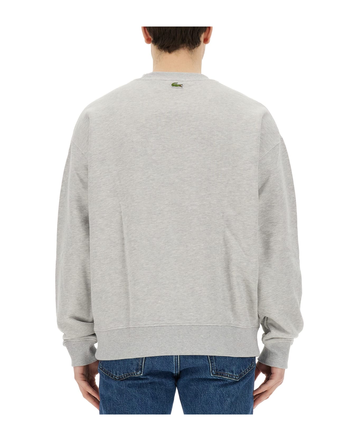 Lacoste Sweatshirt With Logo - Grey フリース