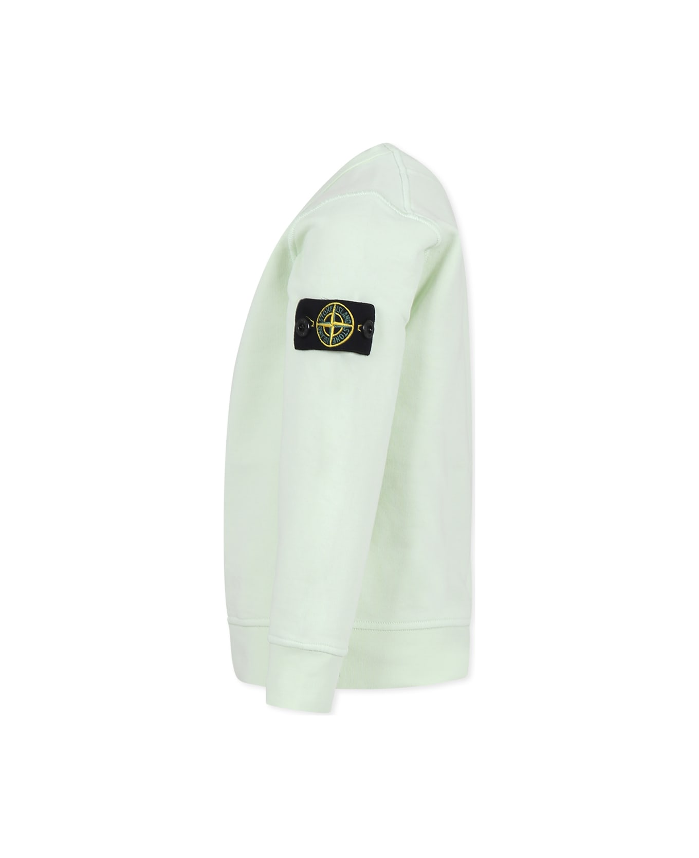 Stone Island Junior Green Sweatshirt For Boy With Compass - Green