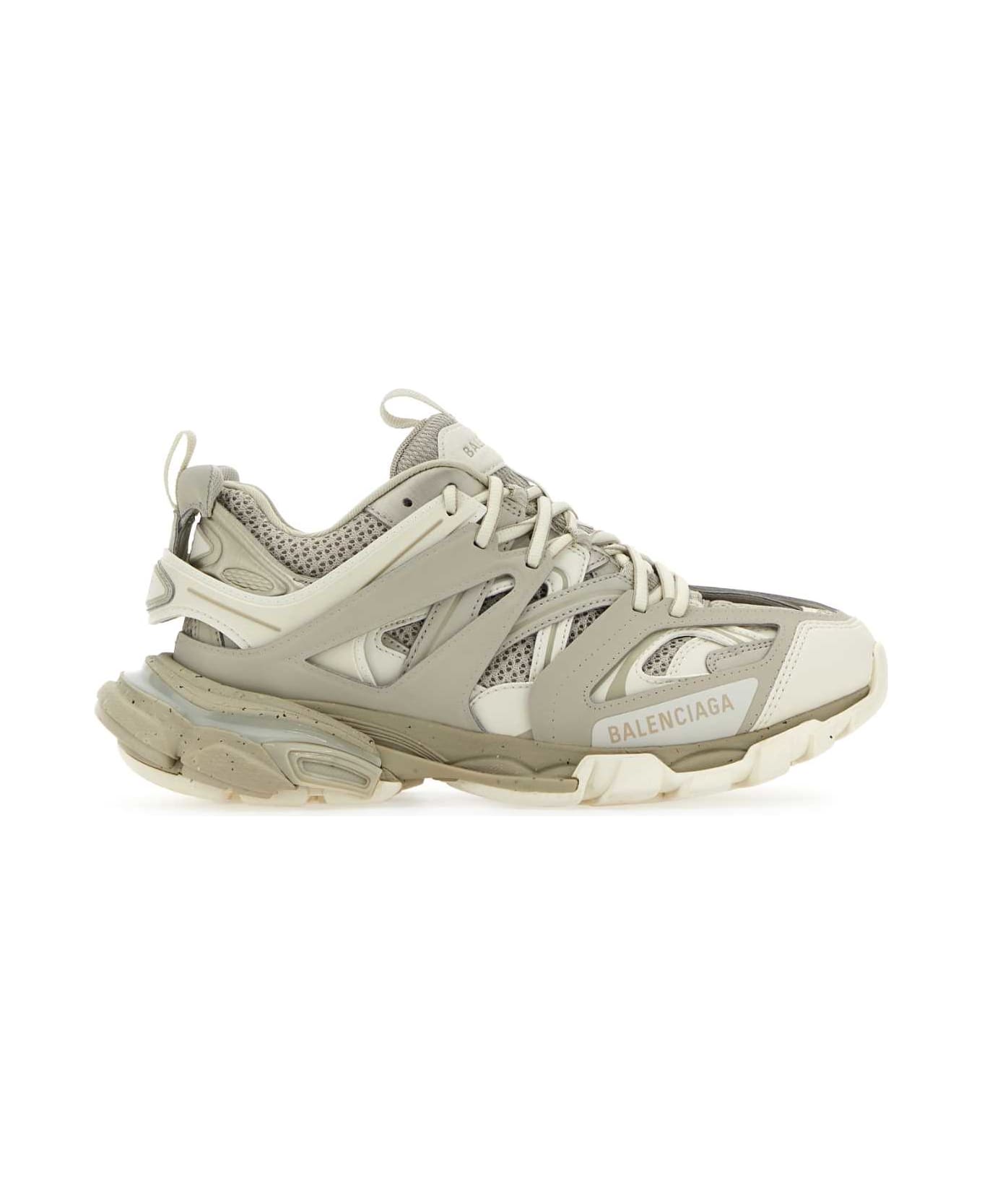 Balenciaga Two-tone Synthetic Leather And Fabric Sneakers - RECYCLGBEIGEBEIGE