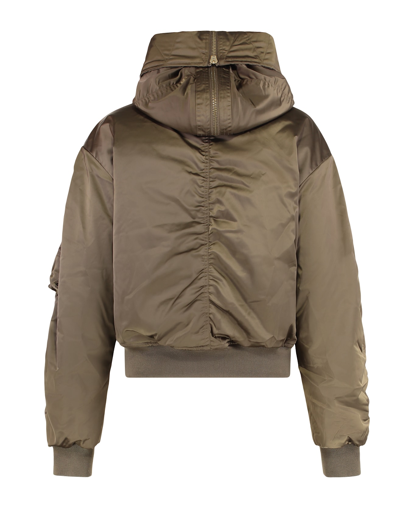 Marant Étoile Short Quilted Satin Coat Elisa - khaki