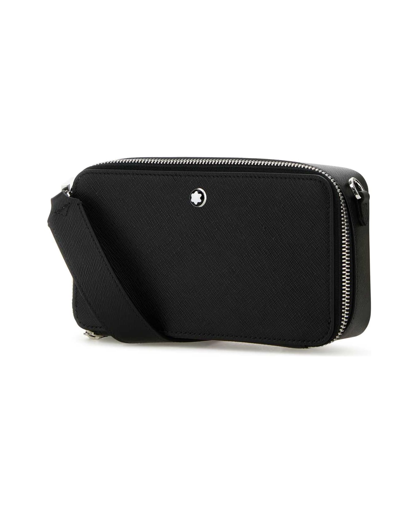 Montblanc Black Leather Crossbody Bag - 000